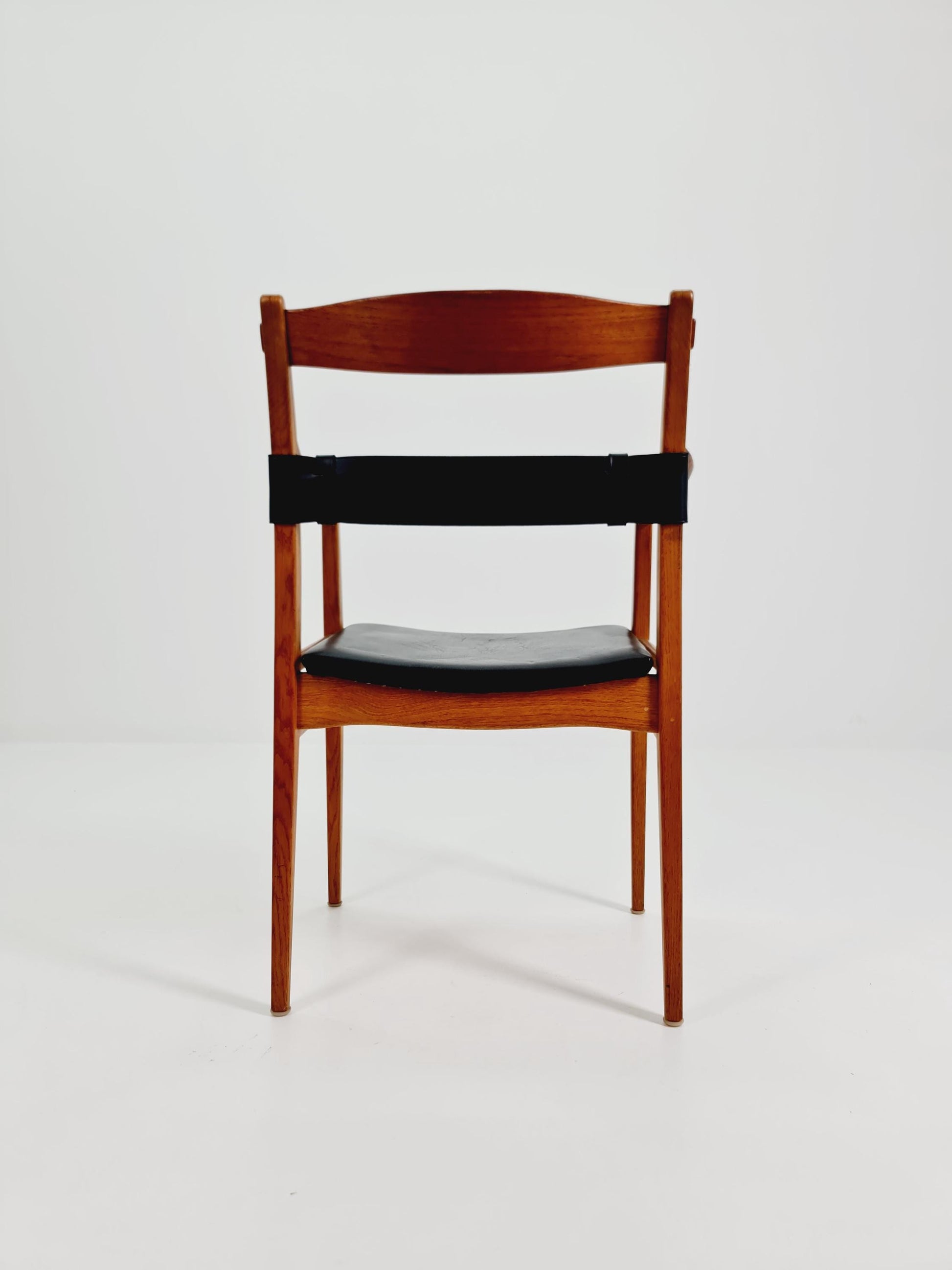 Super Rare Mid Century Swidish Oak and Leather Armchair By Yngve Ekström, 1960s