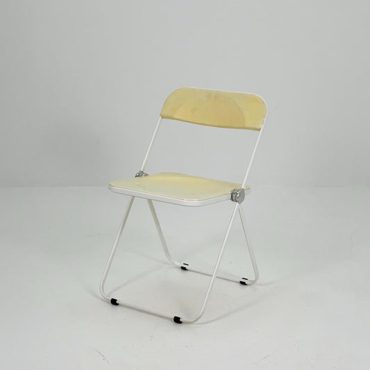 1 of 8 Mid century Italian Plia Folding cream white Chair by Giancarlo Piretti for Castelli, 1970s
