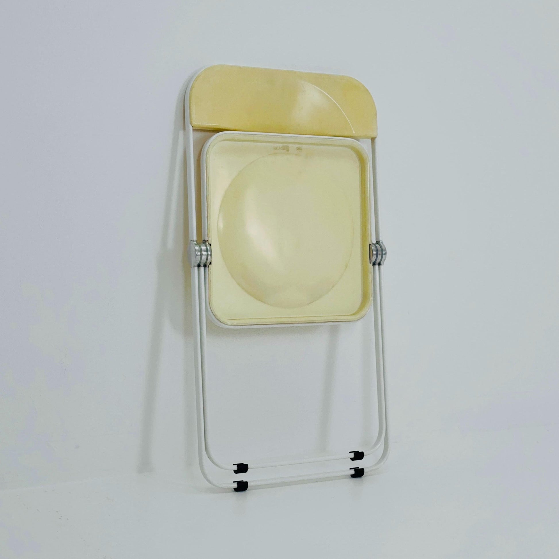 1 of 8 Mid century Italian Plia Folding cream white Chair by Giancarlo Piretti for Castelli, 1970s