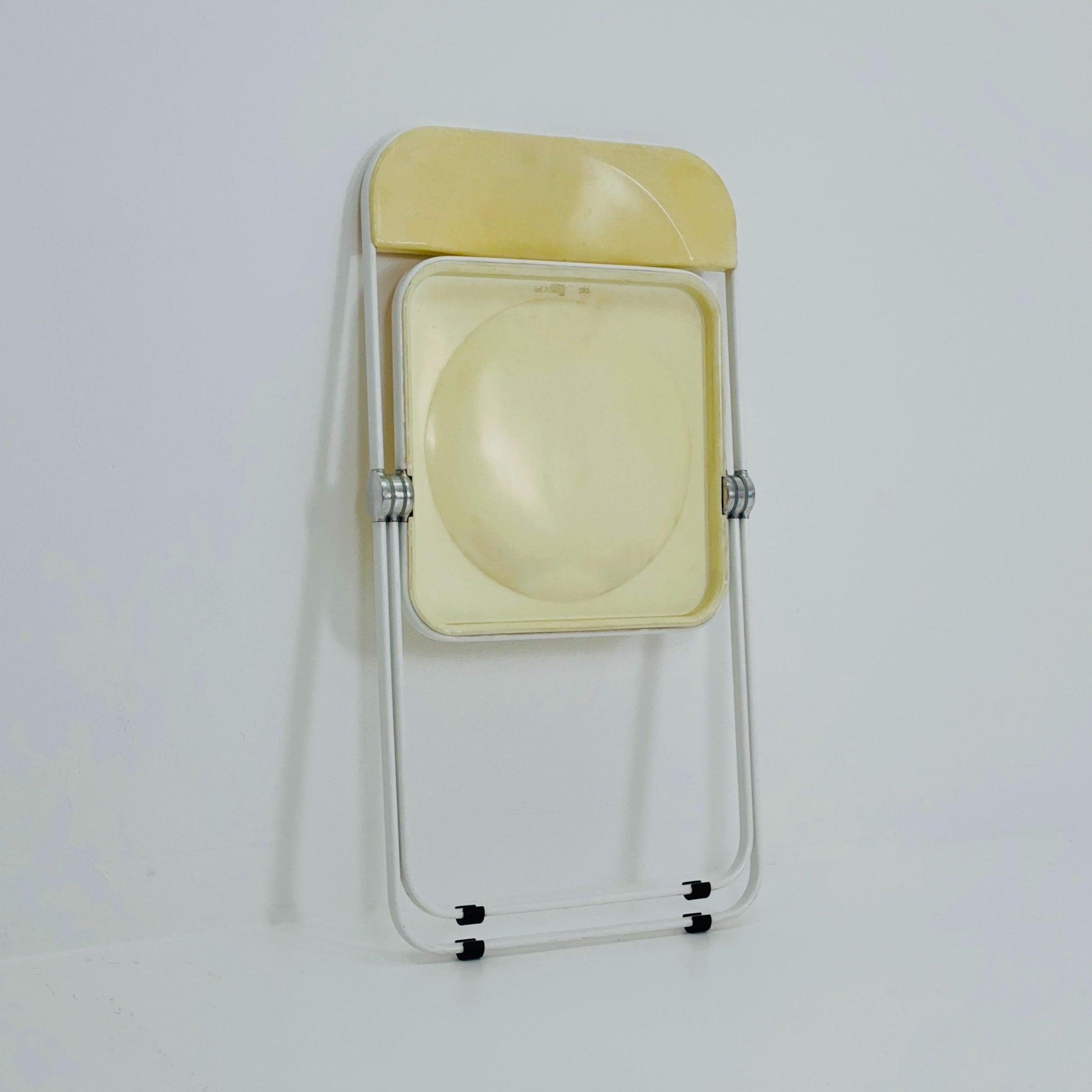 1 of 8 Mid century Italian Plia Folding cream white Chair by Giancarlo Piretti for Castelli, 1970s