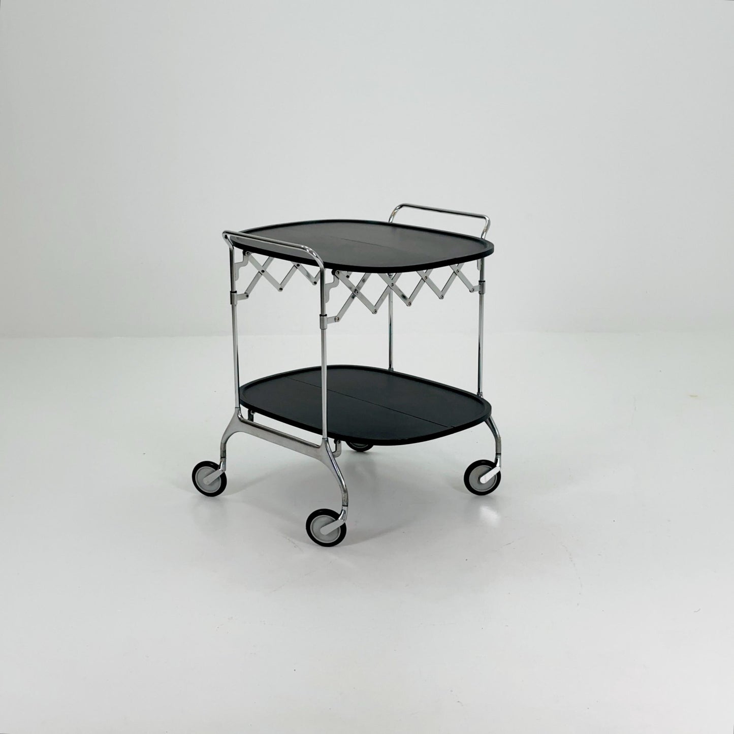 Black Gastone Dolly Trolley bar cart by Antonio Citterio and Oliver Low for Kartell Italy