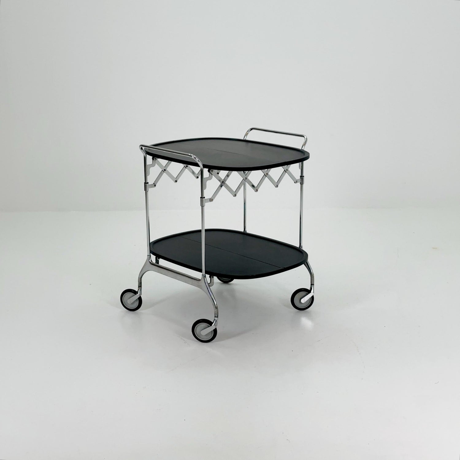 Black Gastone Dolly Trolley bar cart by Antonio Citterio and Oliver Low for Kartell Italy