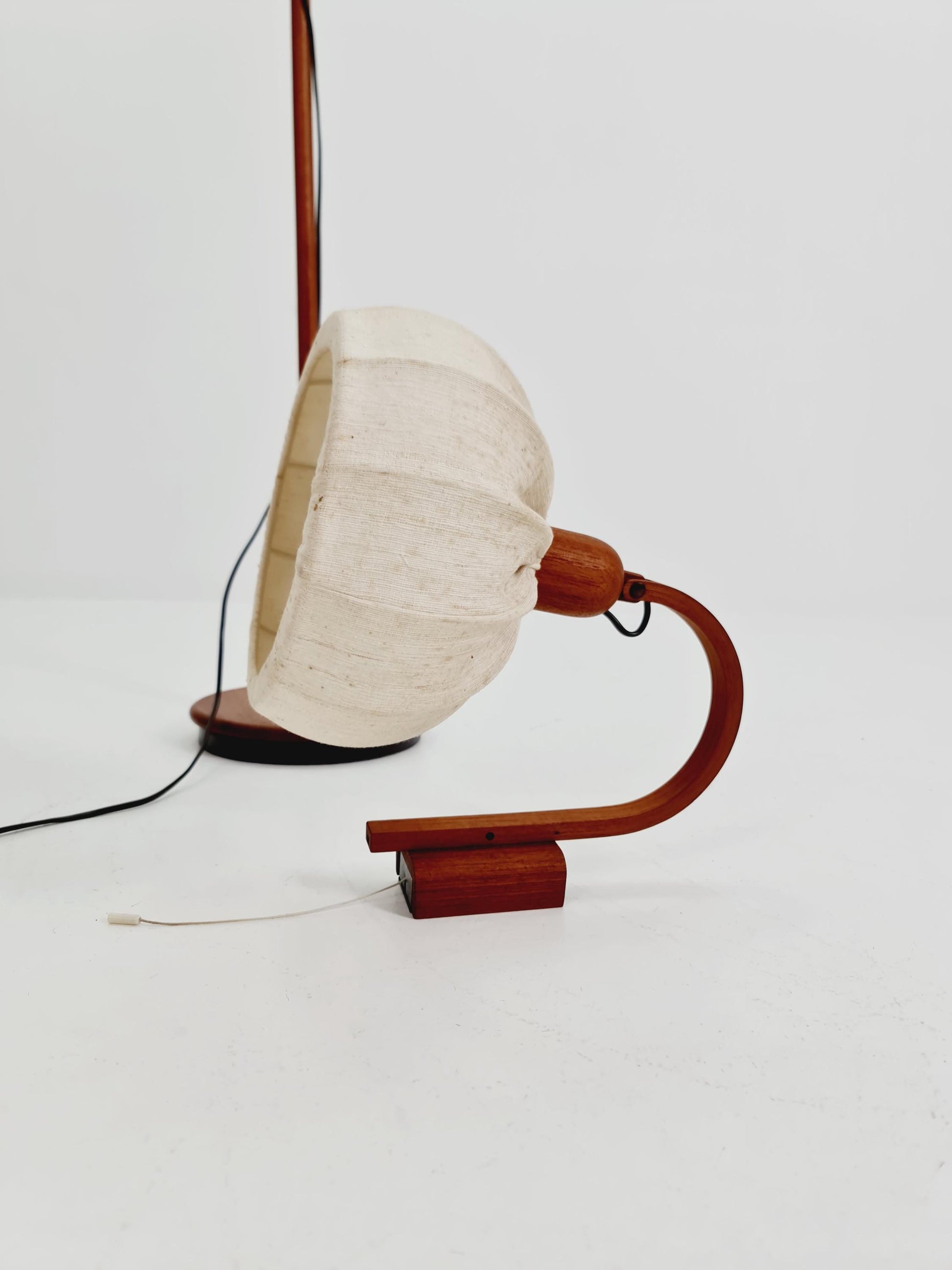 Vintage Danish Teak floor lamp set with wall lamp by DOMUS 1970s