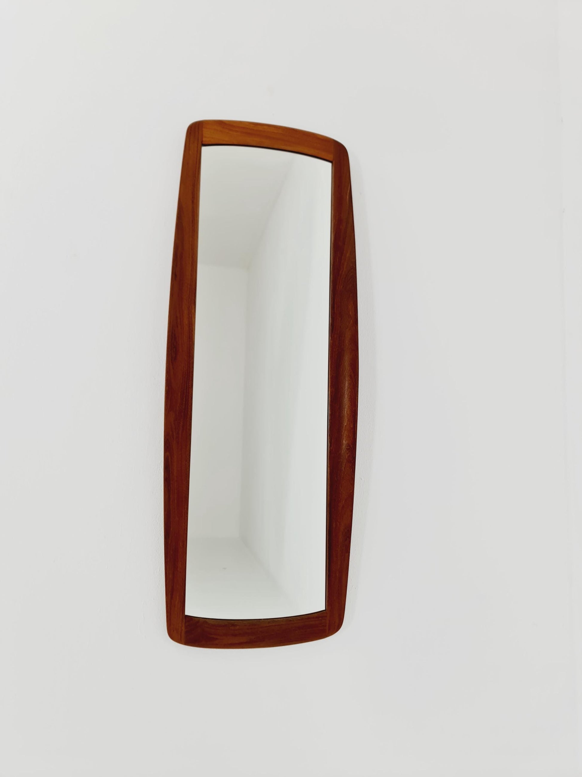 Teak Danish mid-century Modern wall-mounted mirror, 1960s