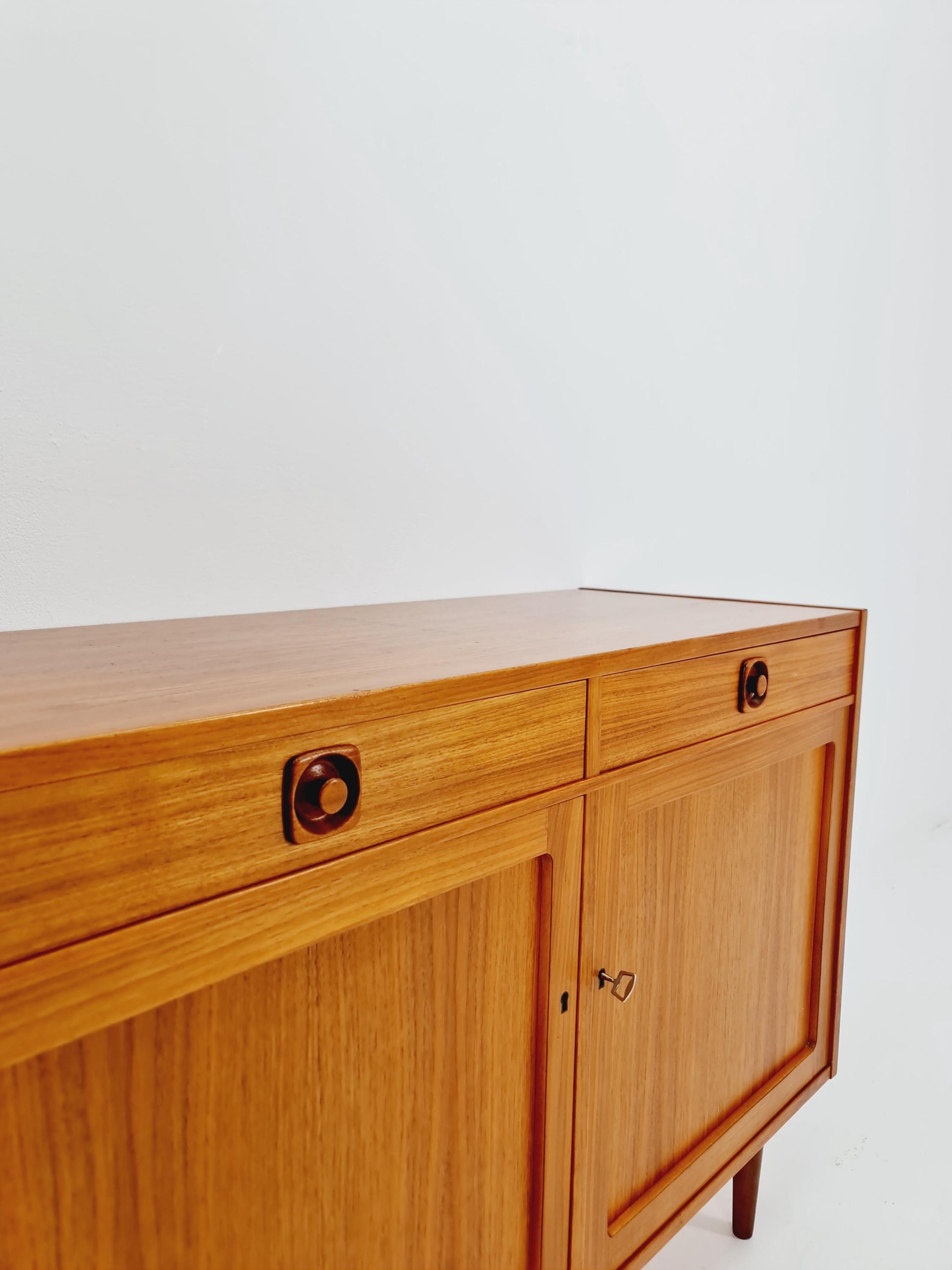 Mid Century Modern Swedish walnut sideboard by B. Fridhagen for Bodafors, 1964