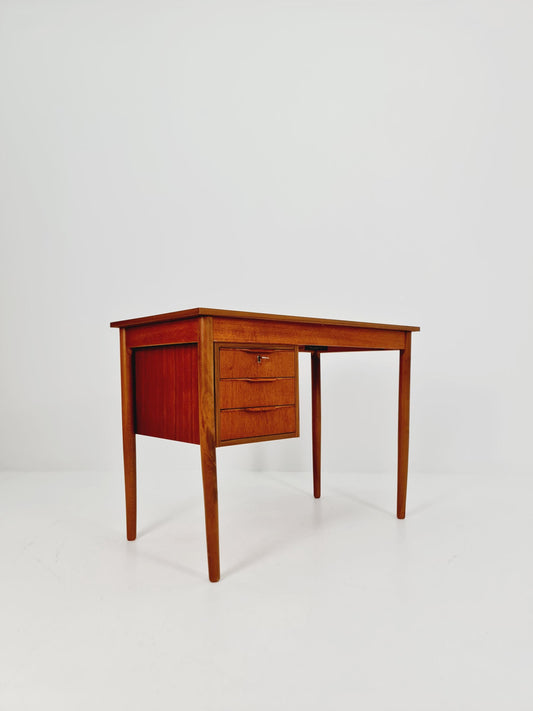 Mid century Danish teak desk By Gunnar Nielsen for Tiberaard 1960s