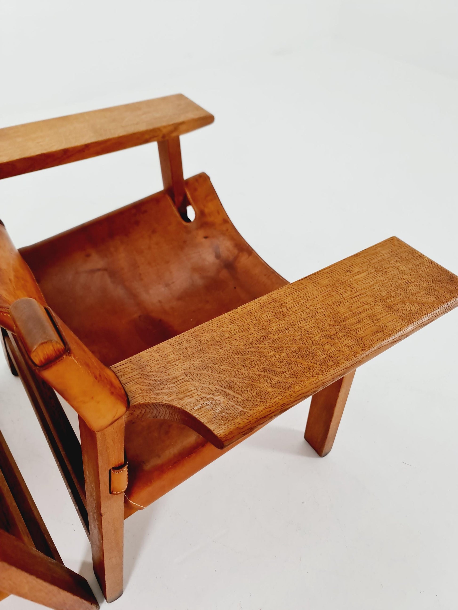 super Rare Mid century Danish easy Canvas lounge chairs by Børge Mogensen For Fredercia stolfabrik , 1950s, Set of 2