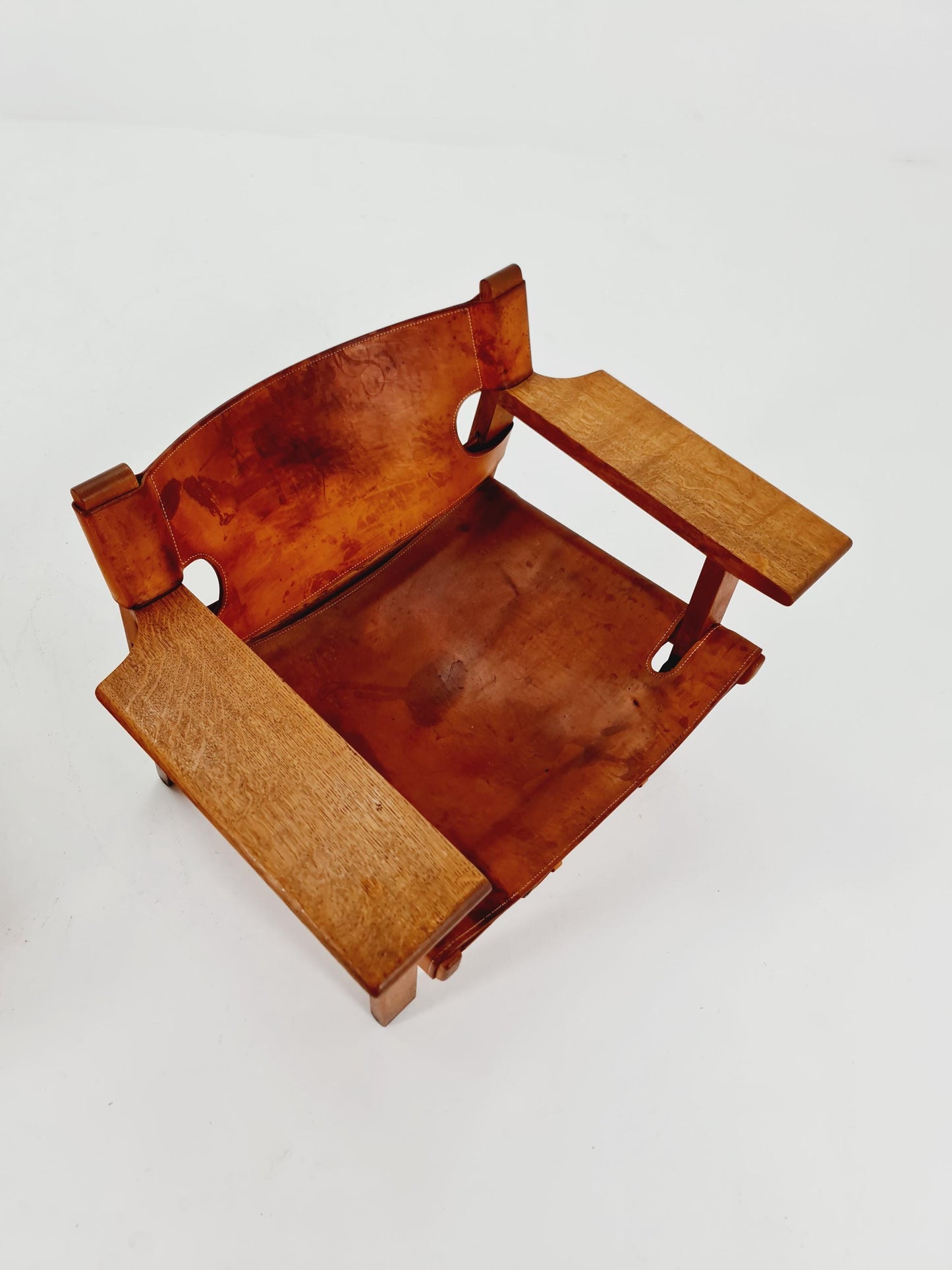 super Rare Mid century Danish easy Canvas lounge chairs by Børge Mogensen For Fredercia stolfabrik , 1950s, Set of 2
