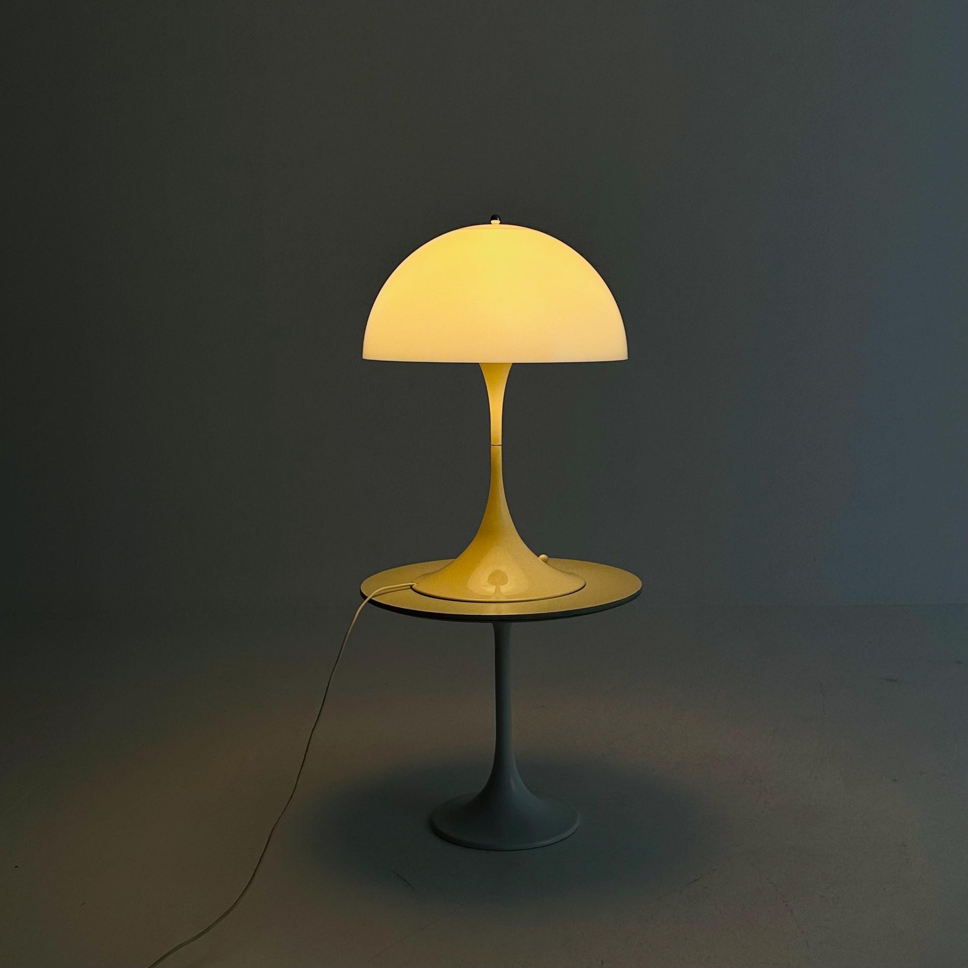 Mid Century Panthella Table Lamp by Verner Panton for Louis Poulsen – White Acrylic – Denmark 1970