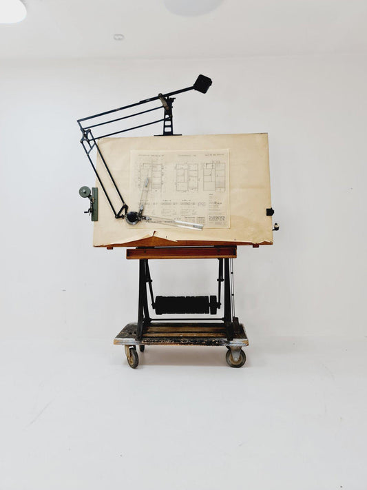 Mid century architectural drawing table by Franz Kuhlmann for ISIS - Wood, Metal - 1950s. Germany