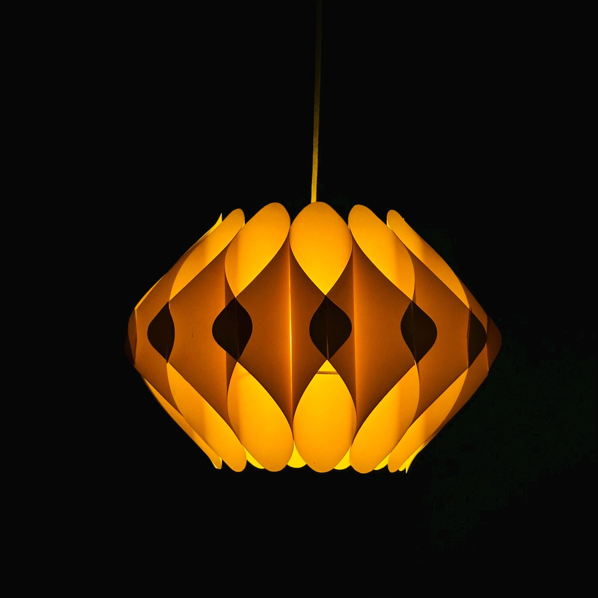 Mid century yellow Pendant Lamp by Lars Schiøler for Hoyrup, 1960s , Denmark