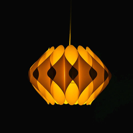 Mid century yellow Pendant Lamp by Lars Schiøler for Hoyrup, 1960s , Denmark