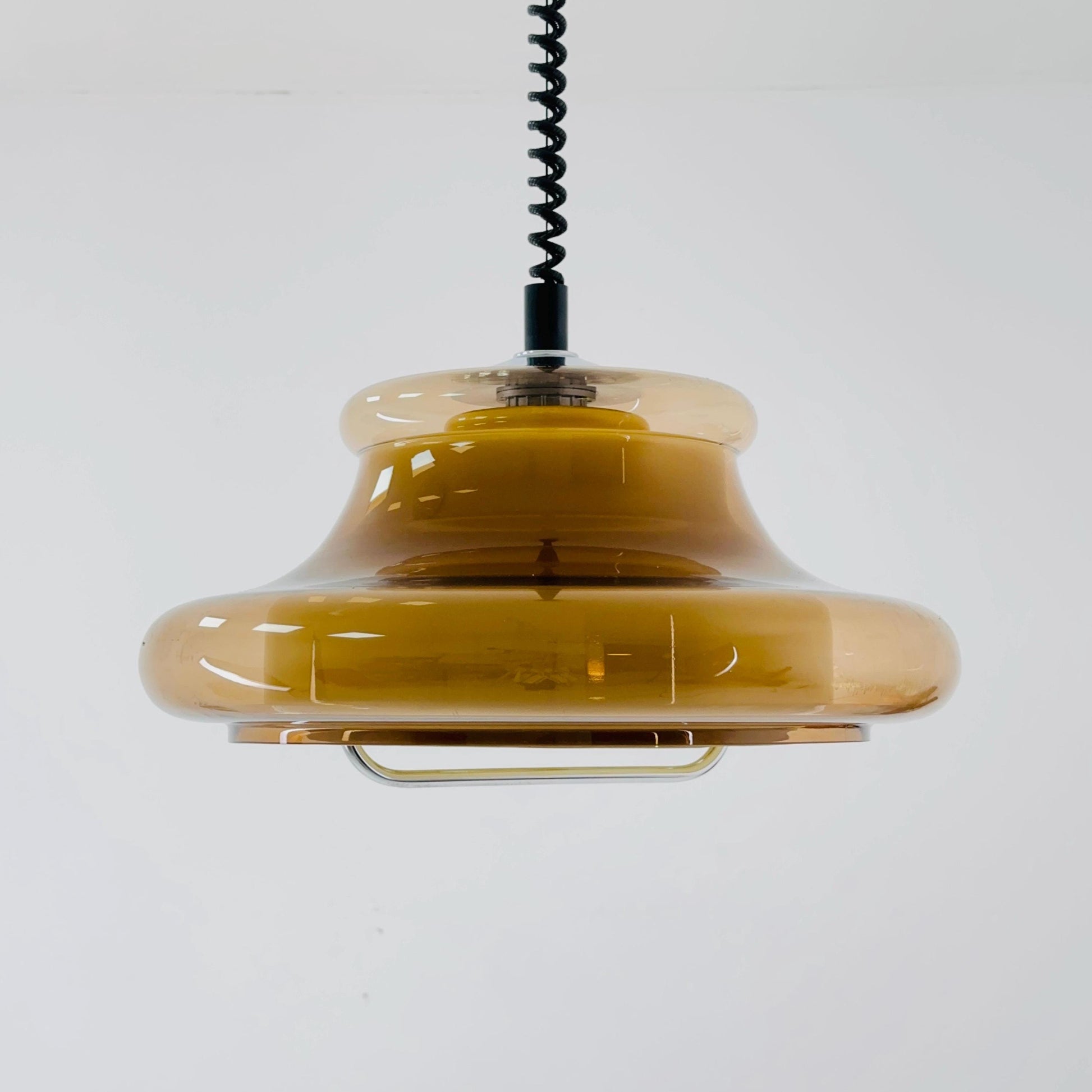 Mid-Century Spaceage Mushroom adjustable Pendant Lamp by Herda 1980s