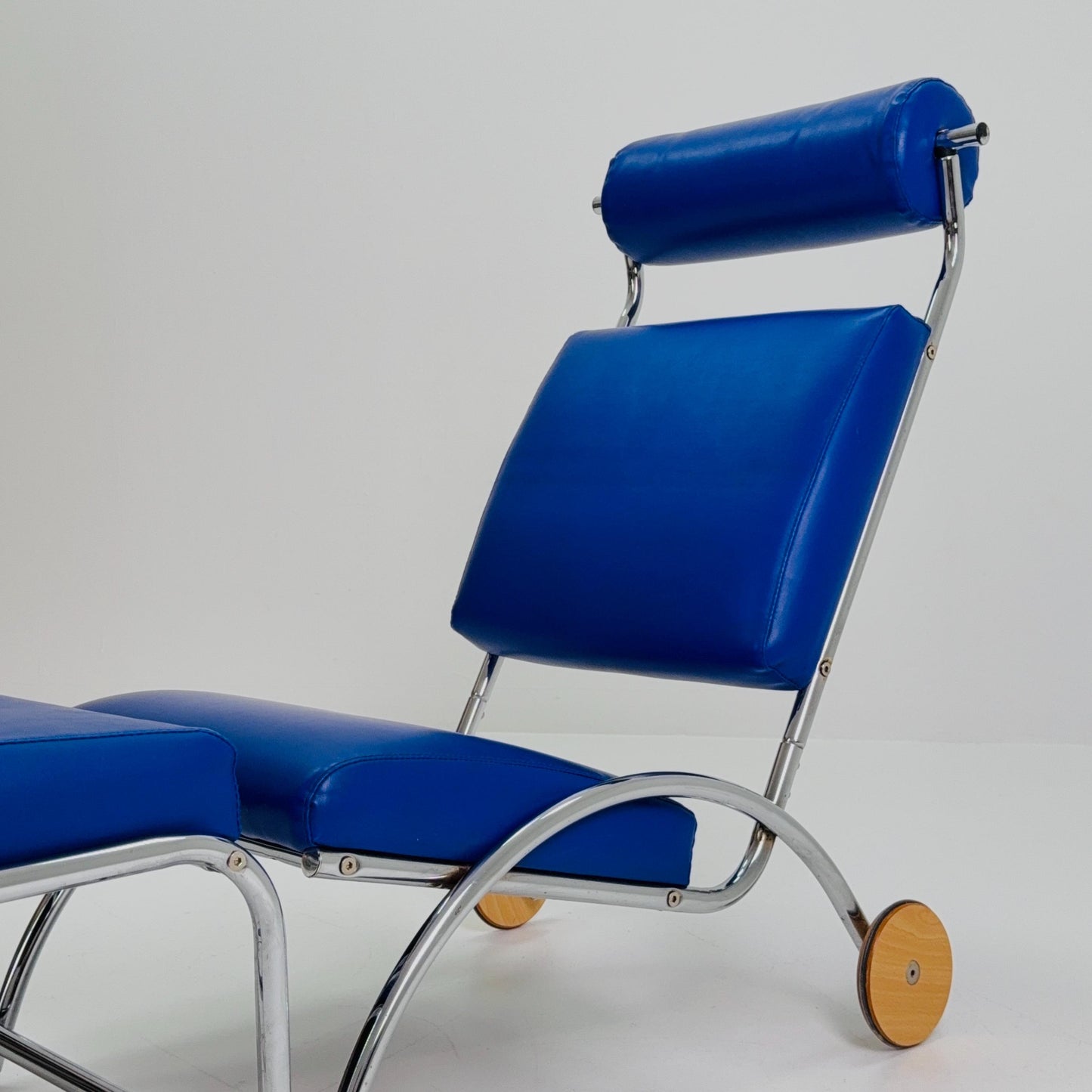 Mid-Century Bauhaus Peter Maly Lounge Chair & Ottoman, Germany 1980s
