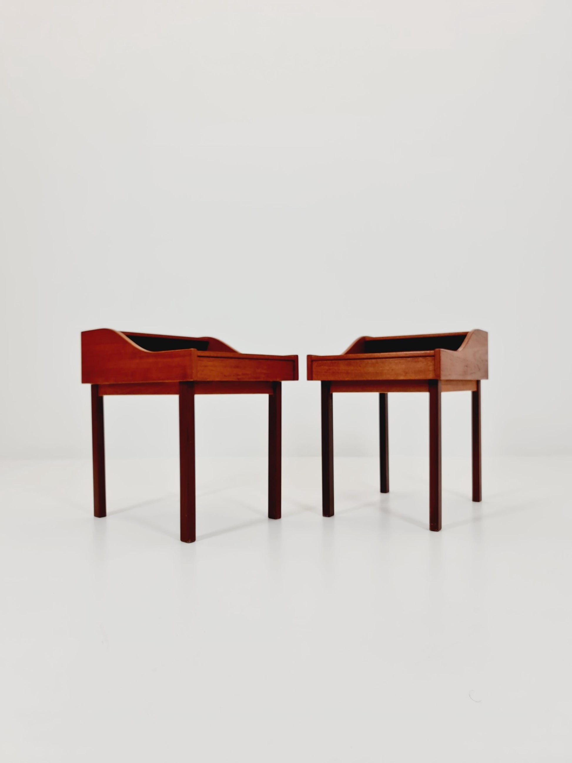 Rare Danish MidCentury teak nightstands / bedside tables, 1960s