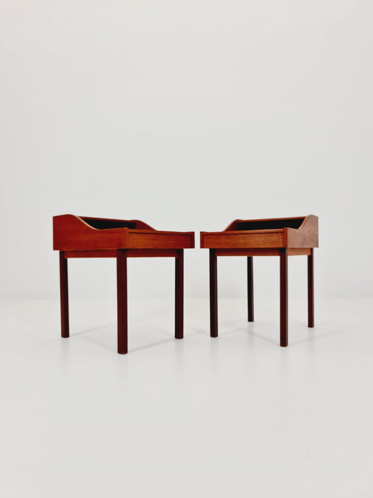 Rare Danish MidCentury teak nightstands / bedside tables, 1960s