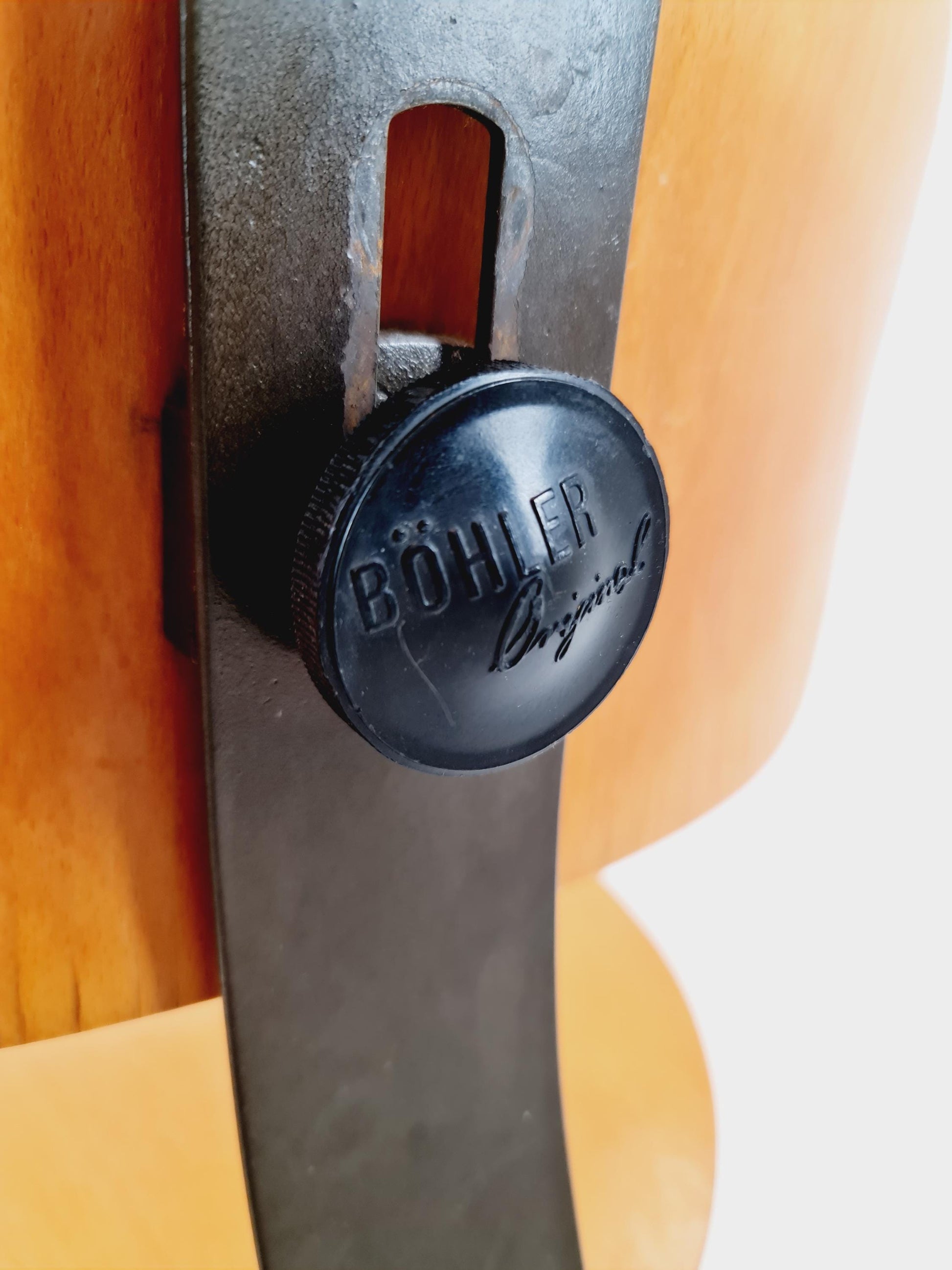 Bauhaus swivel office chair in solid wood By Böhler ,1940s