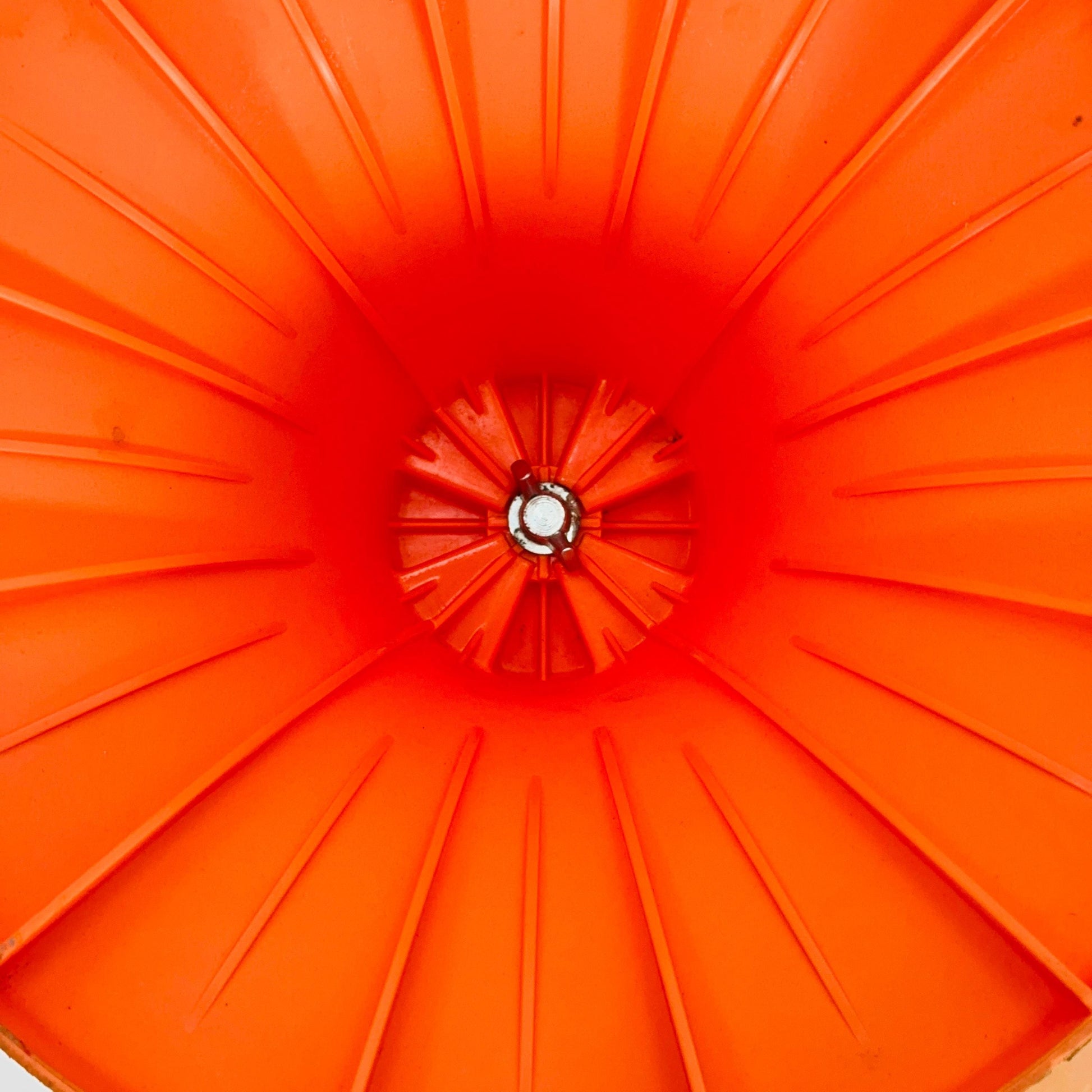 Retro tulip orange stool by Dynaware 1970s