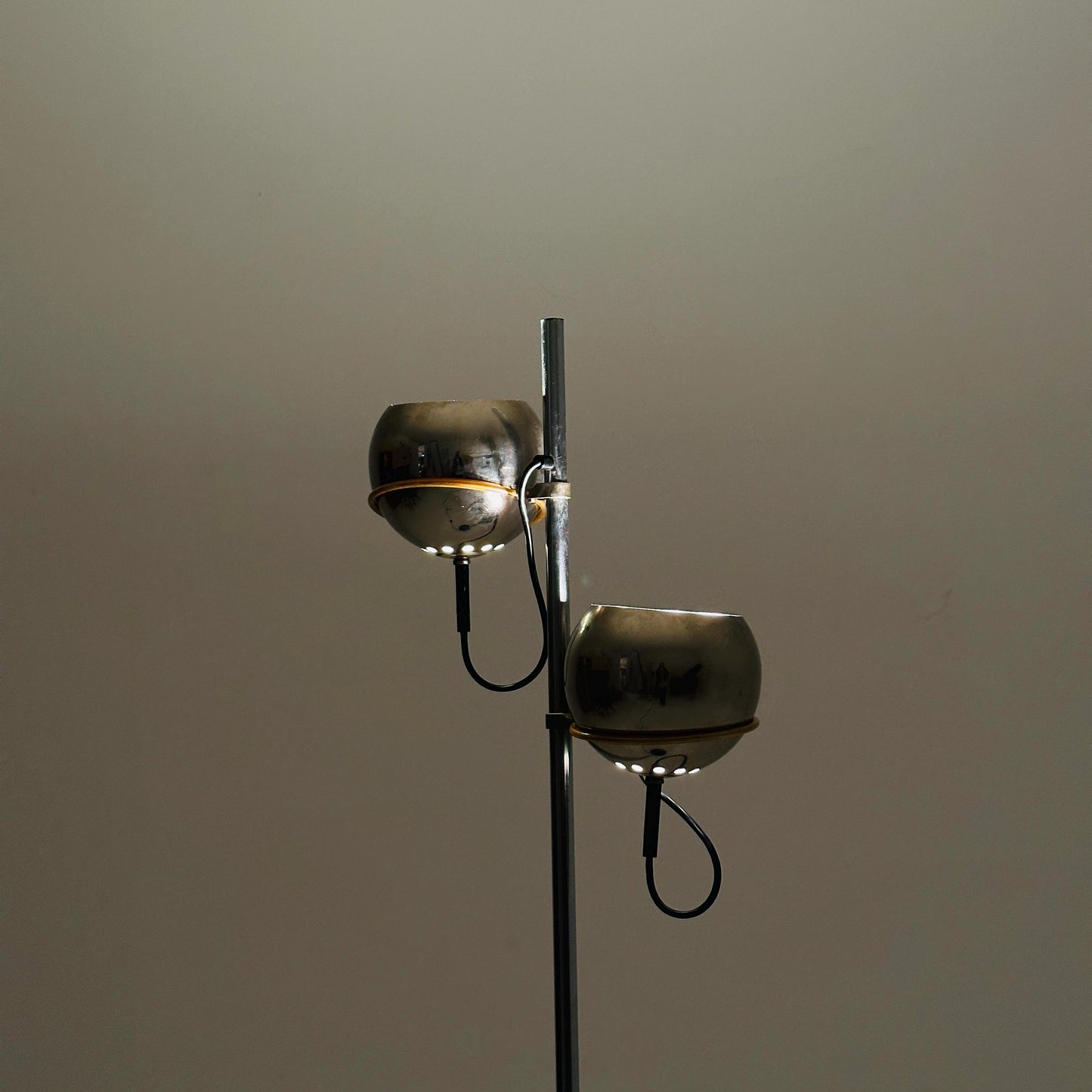 Space Age 2-Ball chrome floor lamp, Germany, 1970s
