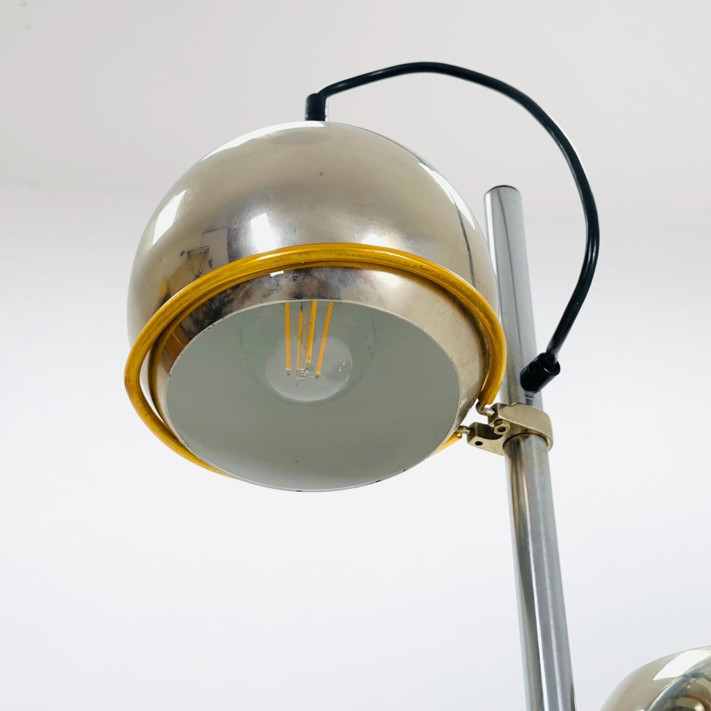 Space Age 2-Ball chrome floor lamp, Germany, 1970s