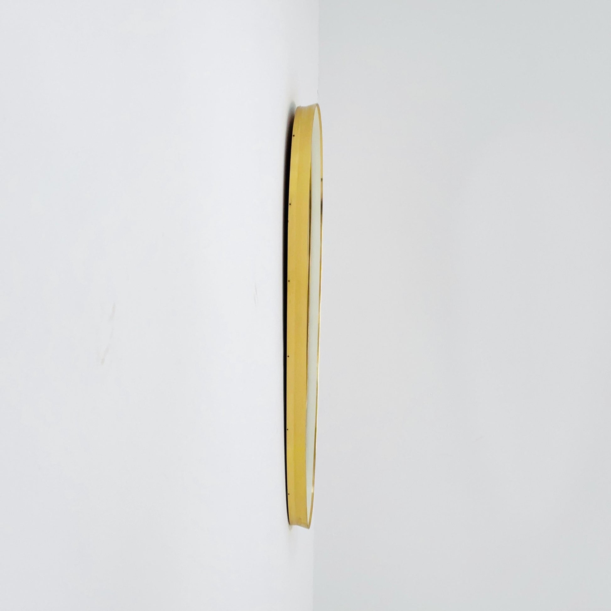 Huge Mid-Century Modern wall mirror with brass frame by Münchener Zierspiegel, 1950s