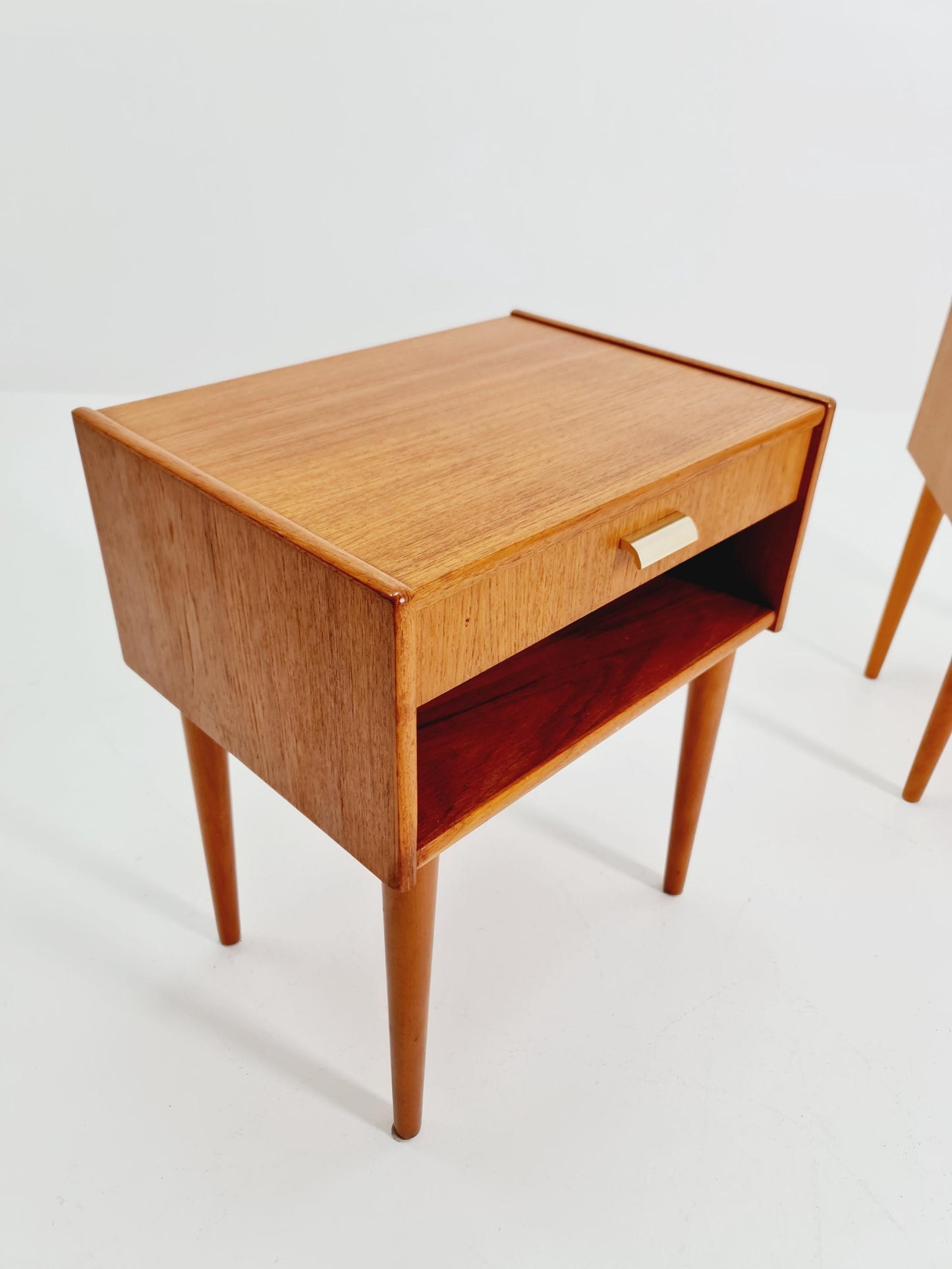 Mid century Danish teak side tables/ Bedside tables/ Nightstands, Denmark, 1960s, set of 2