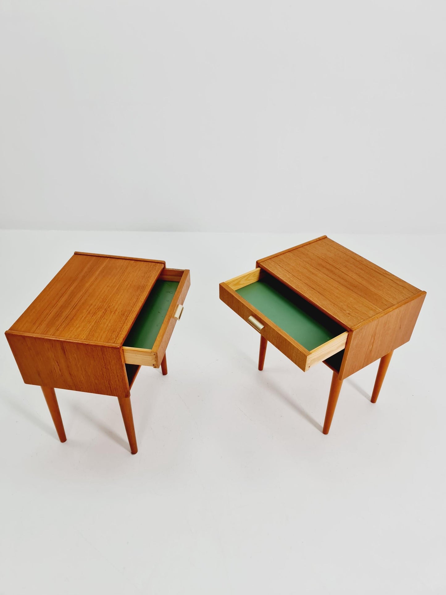 Mid century Danish teak side tables/ Bedside tables/ Nightstands, Denmark, 1960s, set of 2