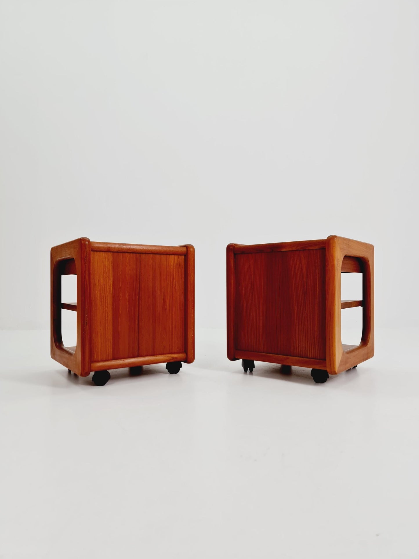 Pair of Midcentury Danish Solid teak vintage Side table/ Bedside table/ Night stand, 1970s