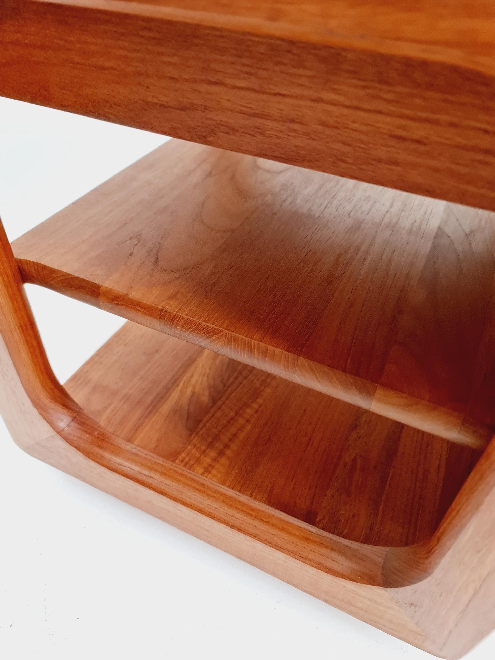 Pair of Midcentury Danish Solid teak vintage Side table/ Bedside table/ Night stand, 1970s