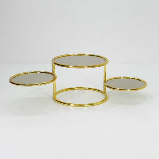 Mid Century coffee table with 3 swivel levels by Milo Baughman Italy 1970s