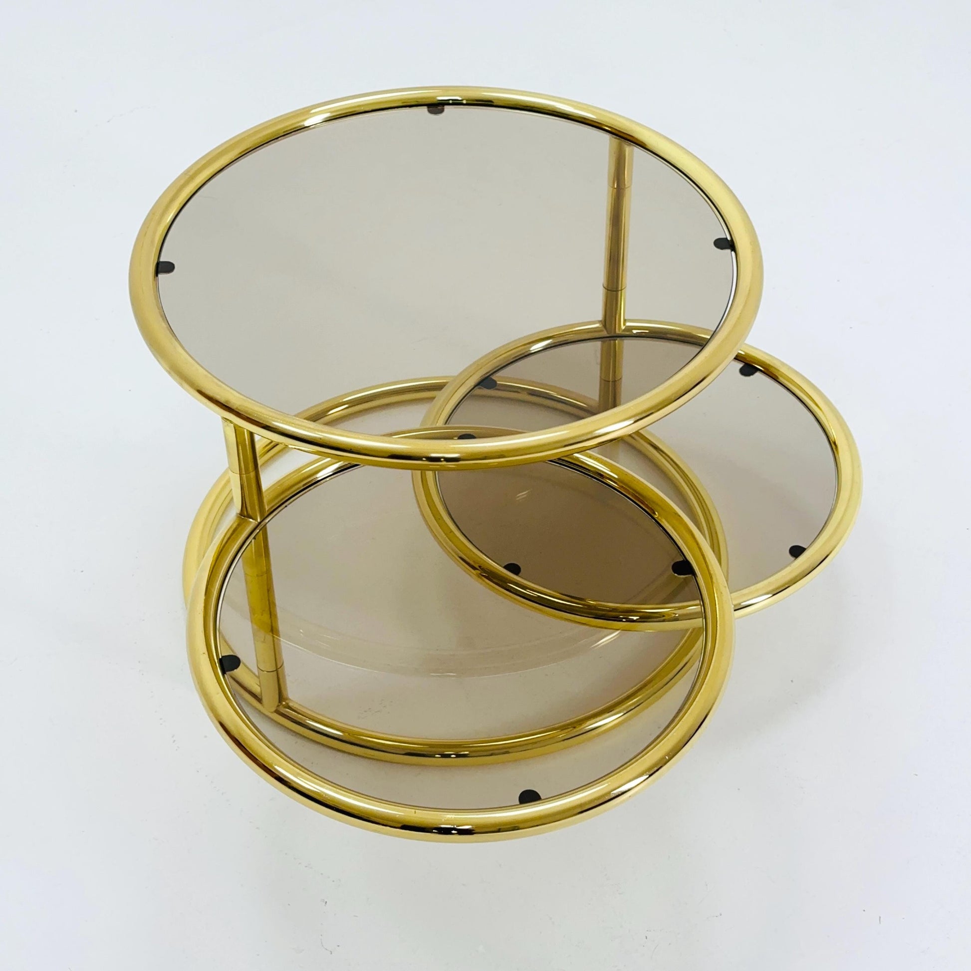 Mid Century coffee table with 3 swivel levels by Milo Baughman Italy 1970s