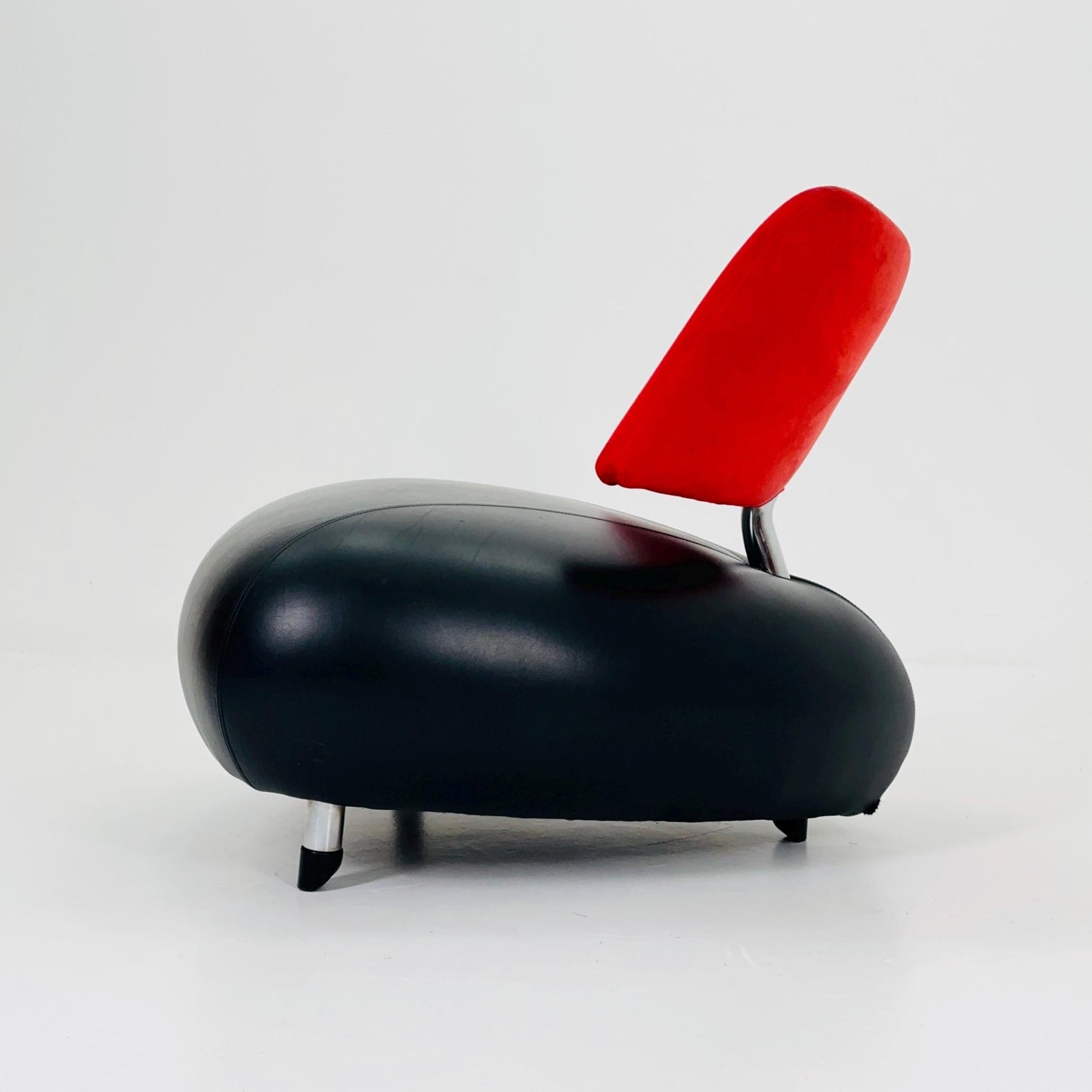Mid century Orginal Leather Pallone lounge chairs by Roy de Scheemaker for Leolux, 1980s