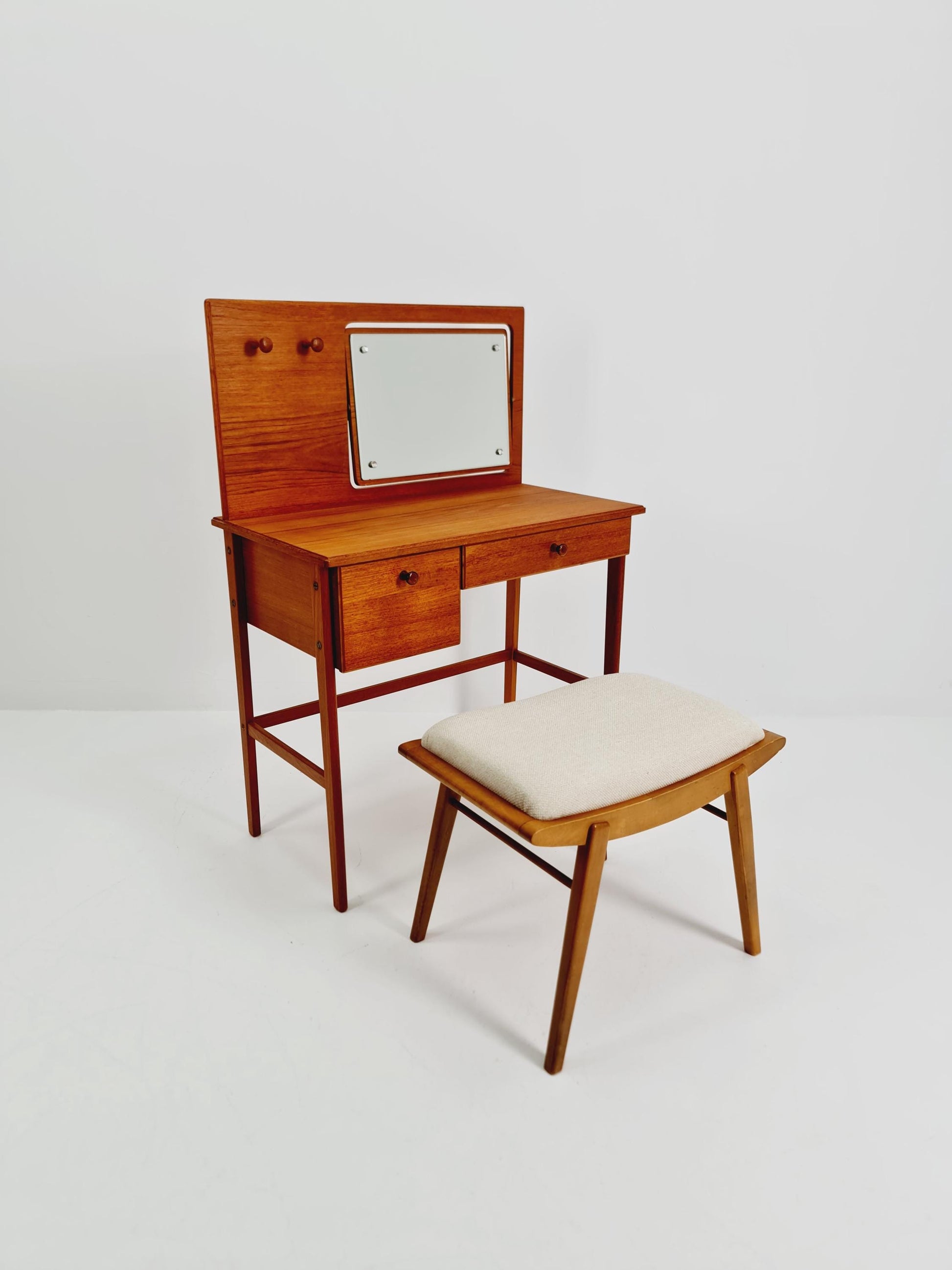 Mid Century Modern Danish Teak vanity table/ make up table by Svante Skogh, 1960s