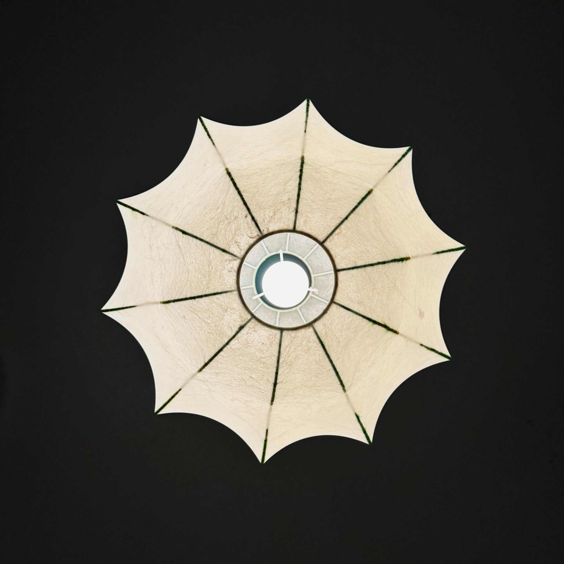 Rare large Iconic “Viscontea” Hanging Lamp by Achille & Pier Giacomo Castiglioni for Flos 1960s Italy