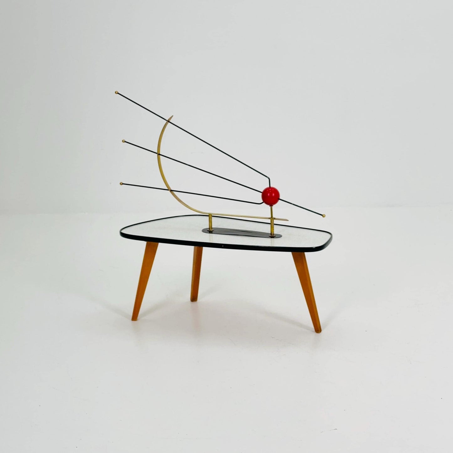 Rare Orginal German Plant Stand, Colorful Vintage Mid-Century Minimalist Indoor Plant Stand Side Table Retro flower table 1950s Germany