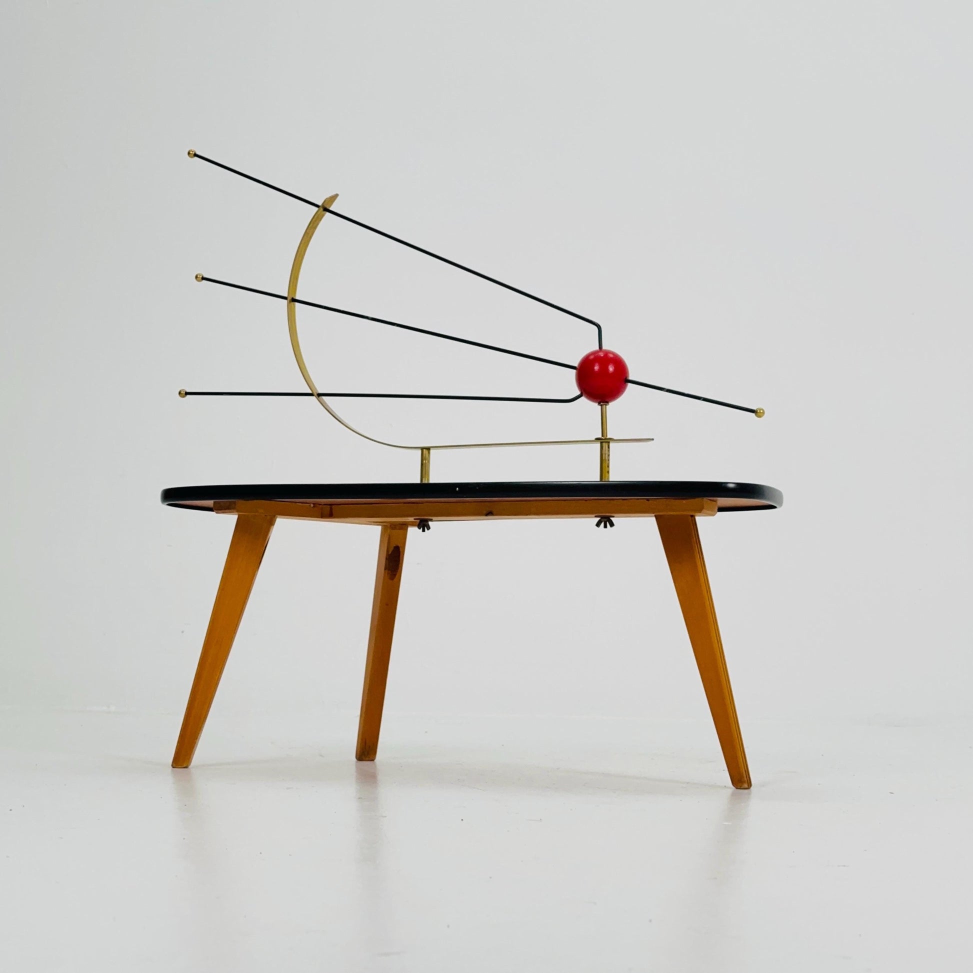 Rare Orginal German Plant Stand, Colorful Vintage Mid-Century Minimalist Indoor Plant Stand Side Table Retro flower table 1950s Germany