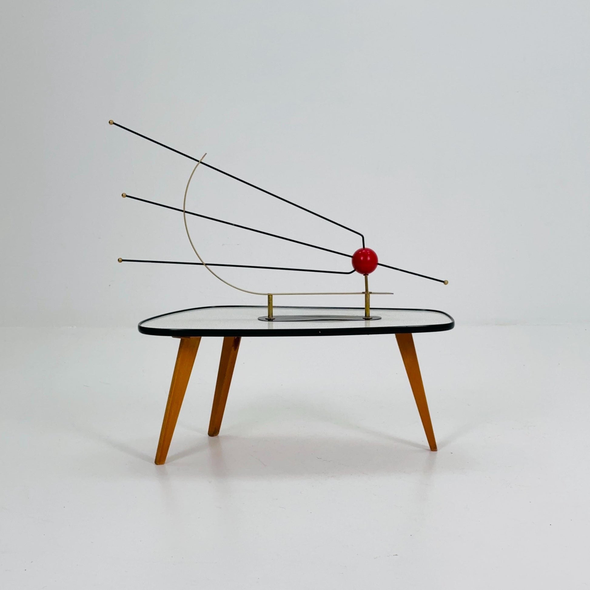 Rare Orginal German Plant Stand, Colorful Vintage Mid-Century Minimalist Indoor Plant Stand Side Table Retro flower table 1950s Germany