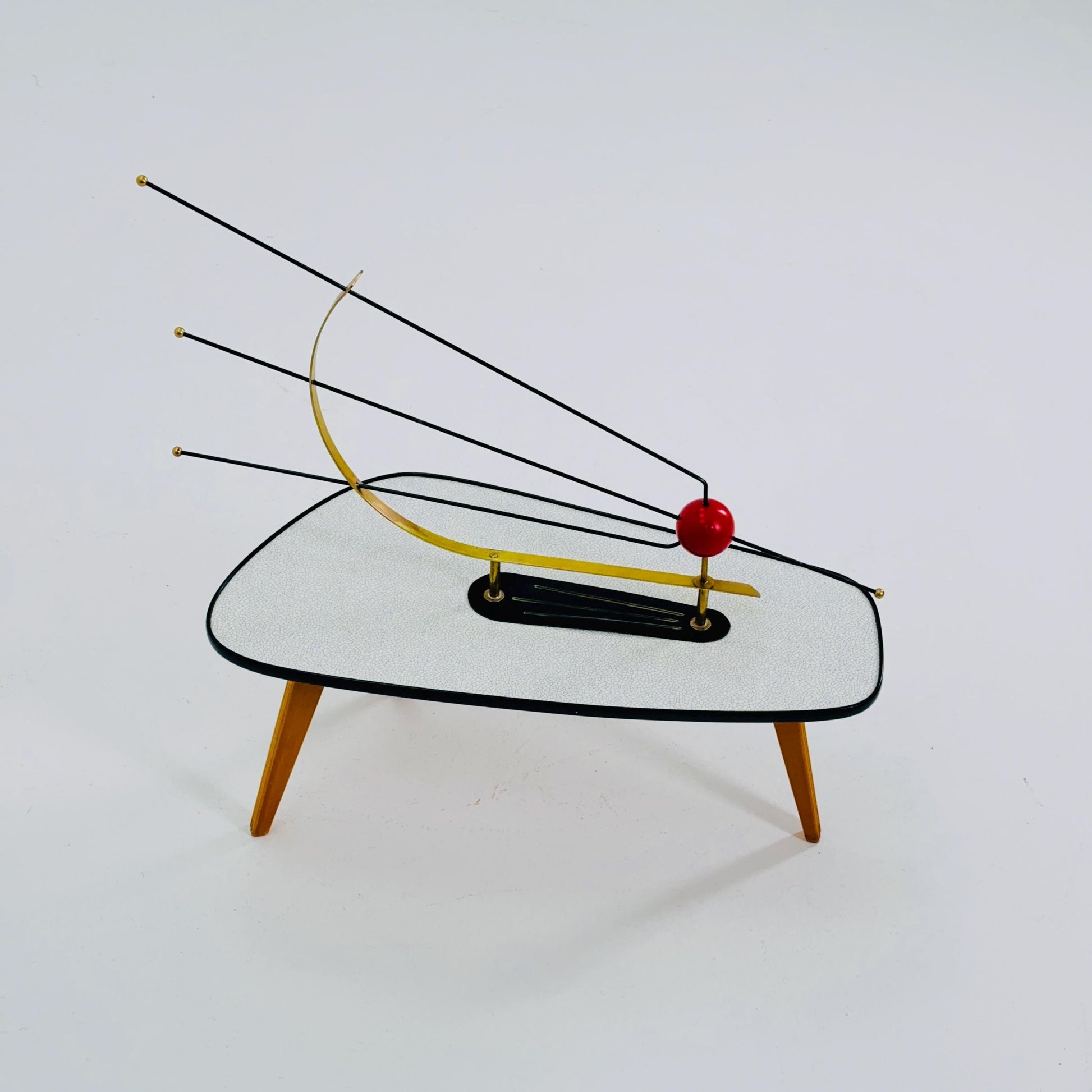 Rare Orginal German Plant Stand, Colorful Vintage Mid-Century Minimalist Indoor Plant Stand Side Table Retro flower table 1950s Germany