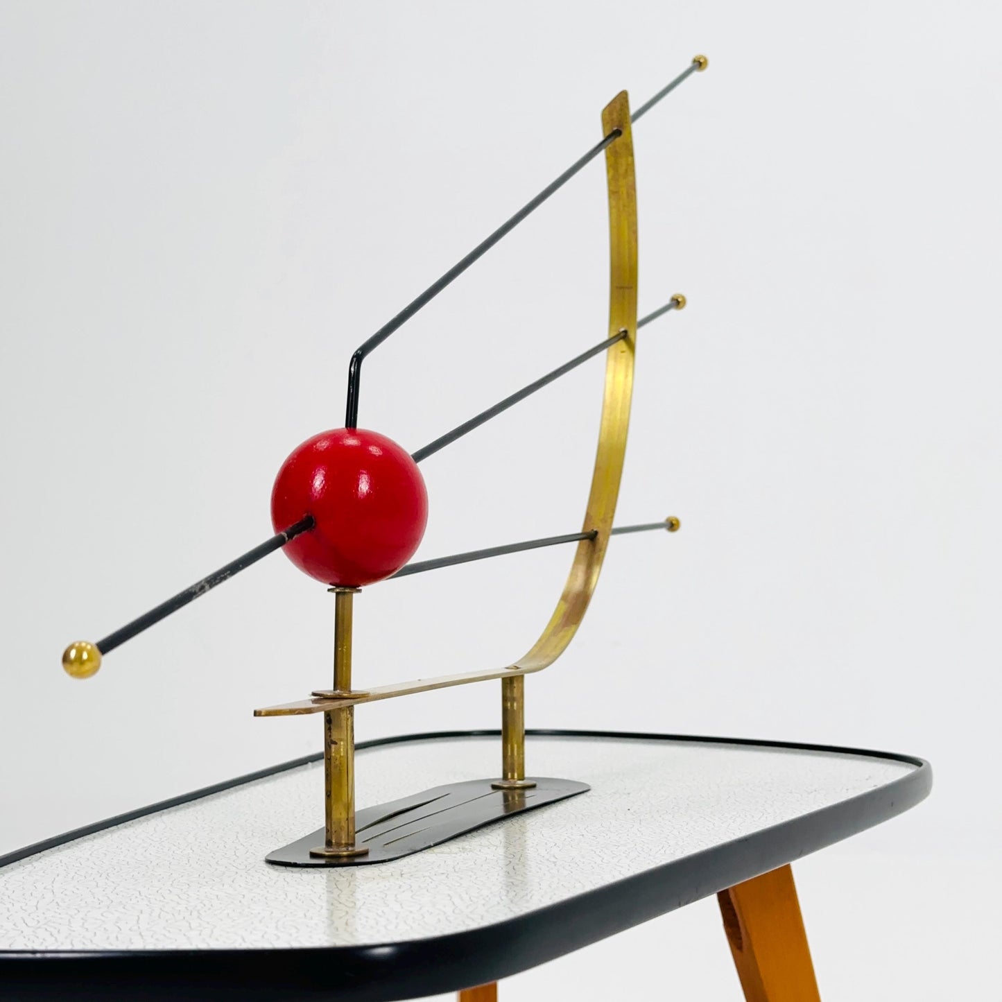 Rare Orginal German Plant Stand, Colorful Vintage Mid-Century Minimalist Indoor Plant Stand Side Table Retro flower table 1950s Germany