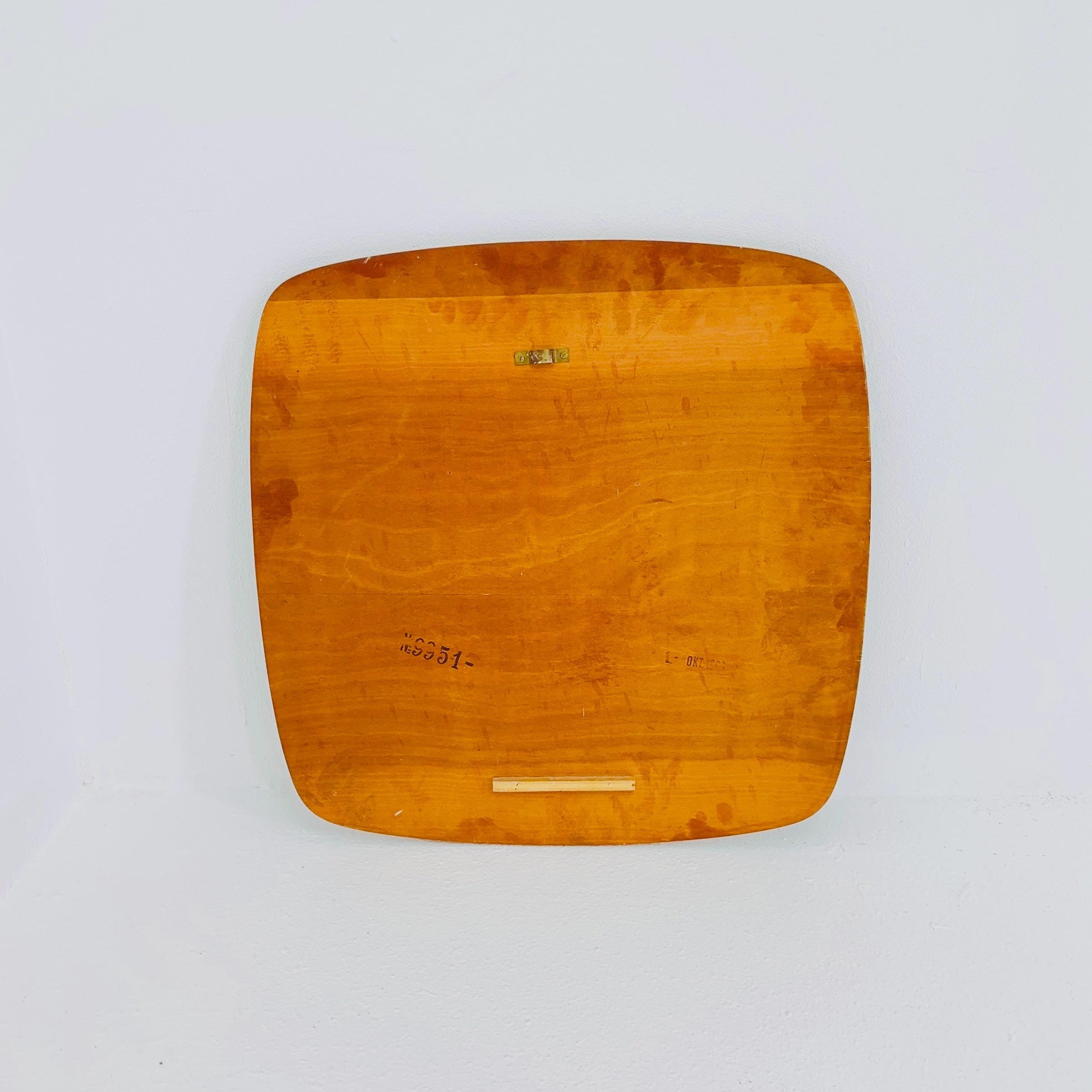 Mid-century Modern rare square wall-mounted mirror By Aksel Kjersgaard , Danish 1960s