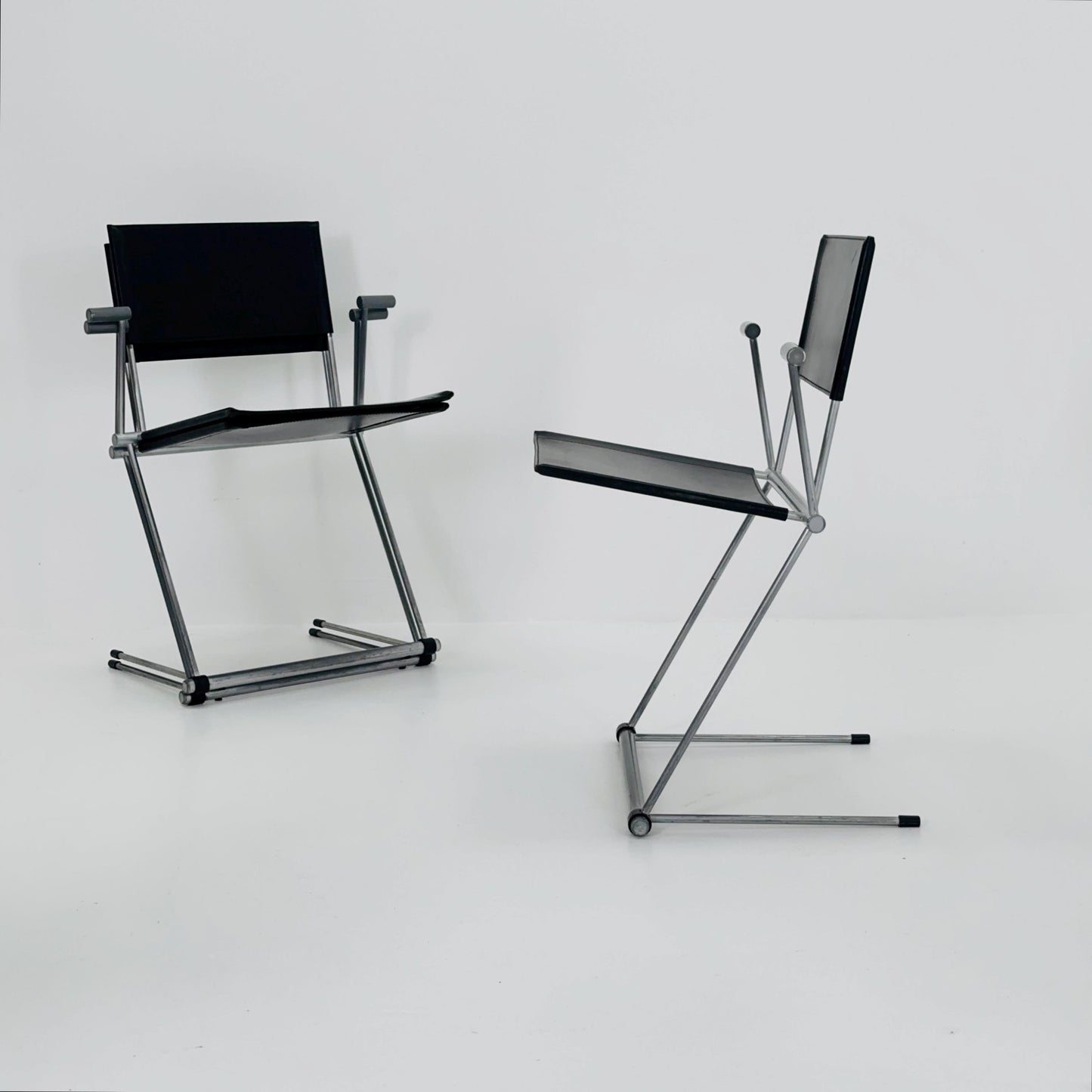 Set of 6 Ballerina Black Dining Chairs by Herbert Ohl for Matteo Grassi, Italy 1980s