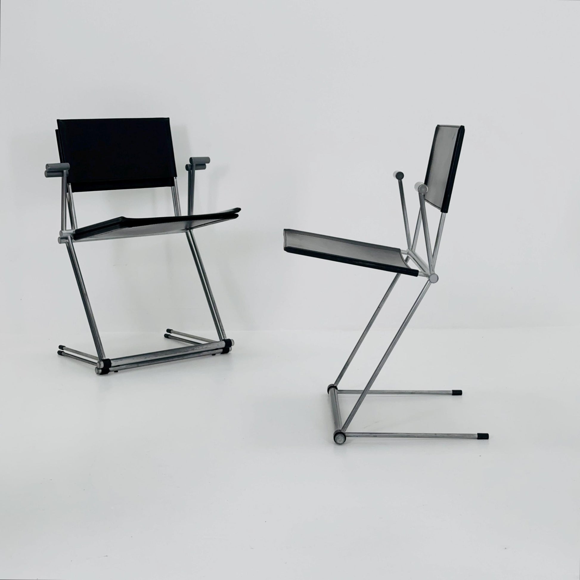 Set of 6 Ballerina Black Dining Chairs by Herbert Ohl for Matteo Grassi, Italy 1980s