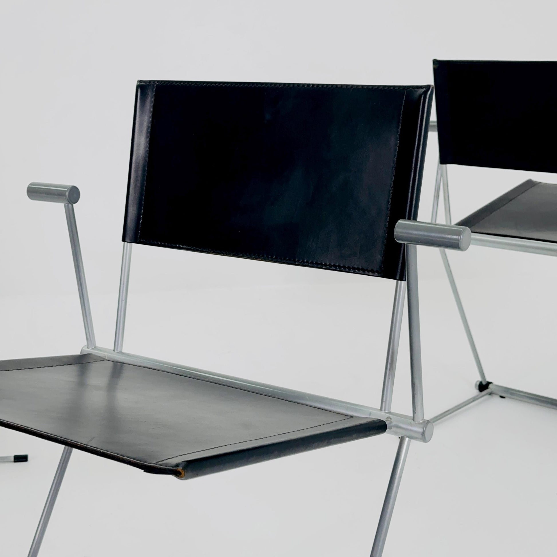Set of 6 Ballerina Black Dining Chairs by Herbert Ohl for Matteo Grassi, Italy 1980s