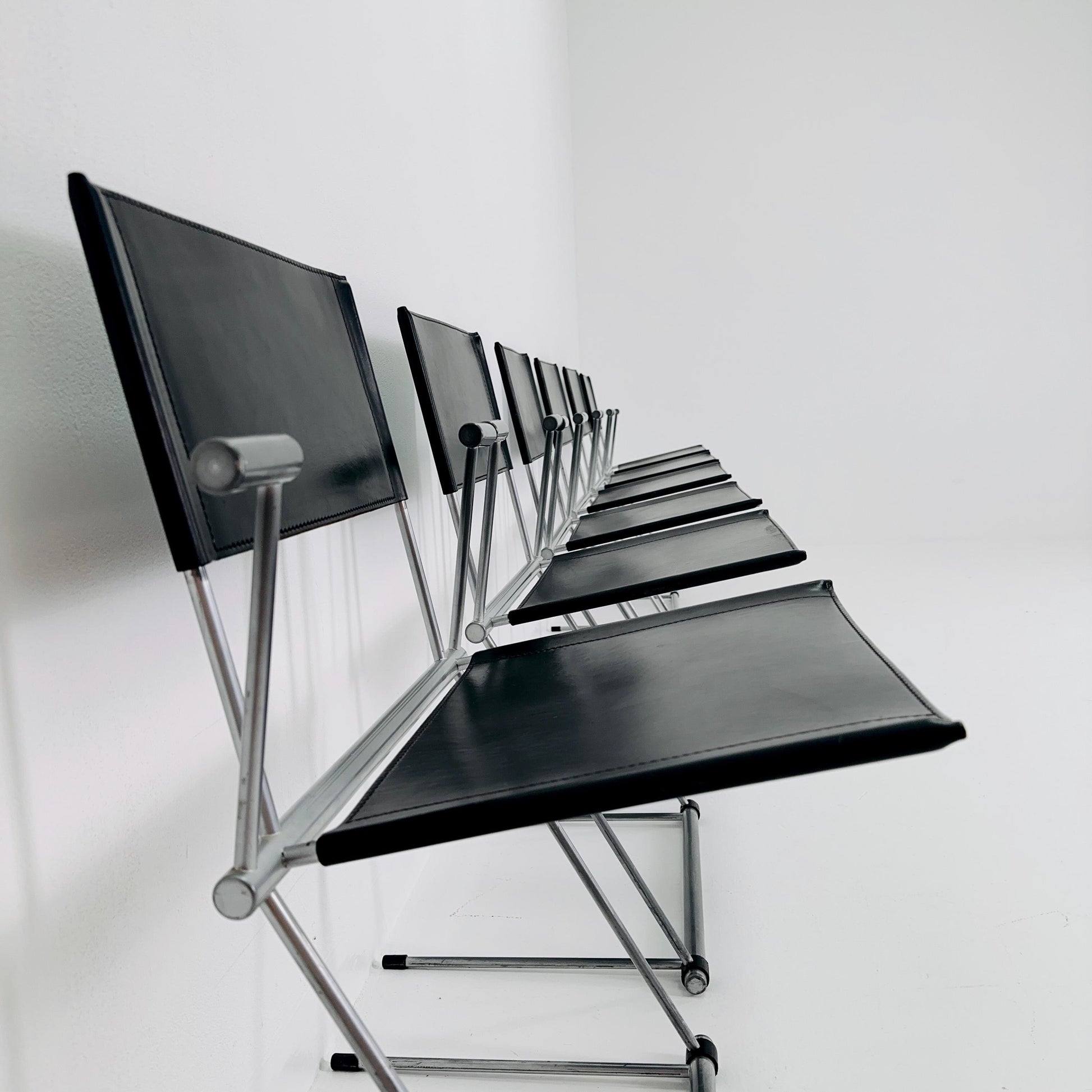 Set of 6 Ballerina Black Dining Chairs by Herbert Ohl for Matteo Grassi, Italy 1980s