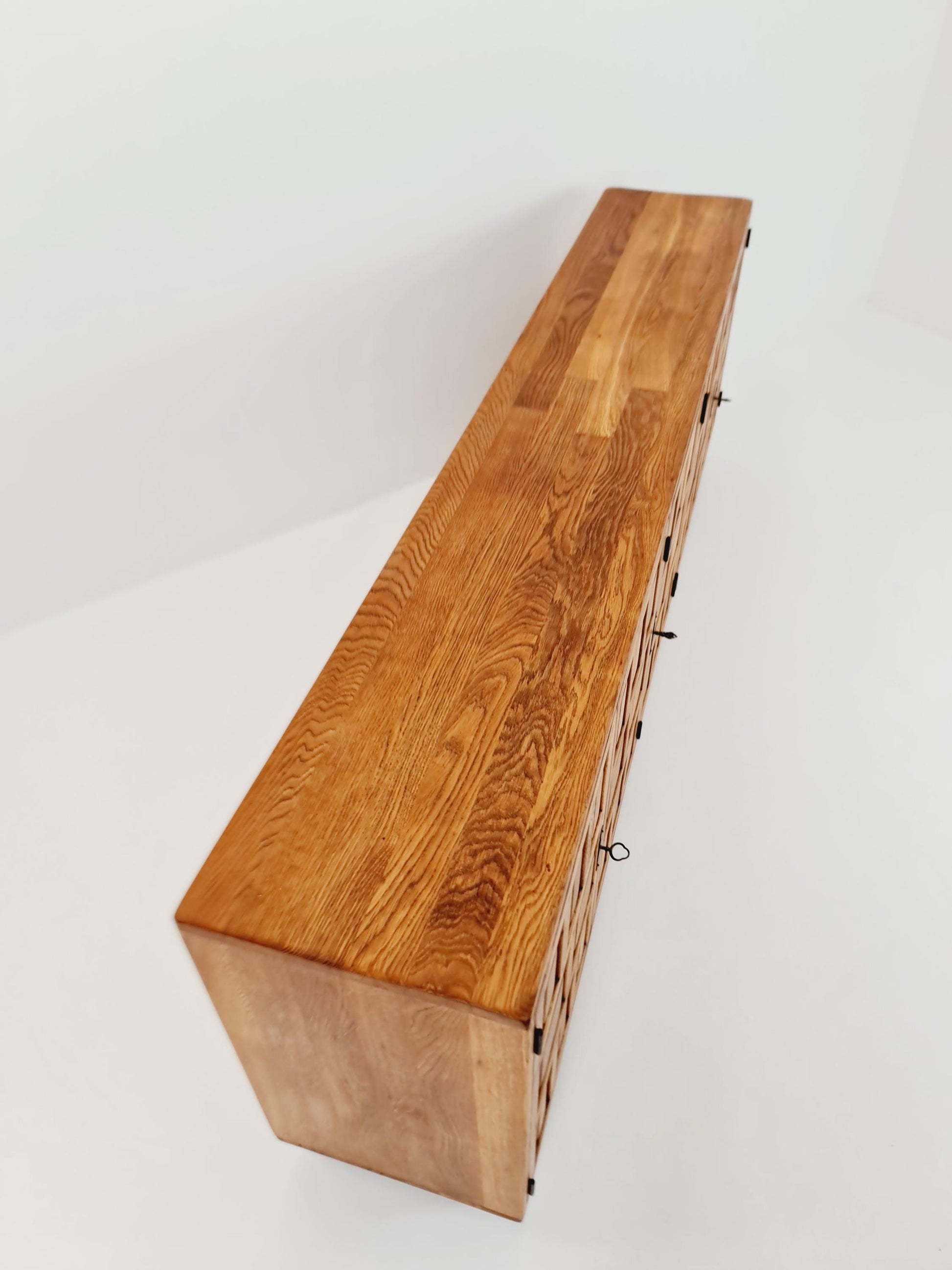 Rare Mid century Spanish Solid oak Brutalist Sideboard ,1960s