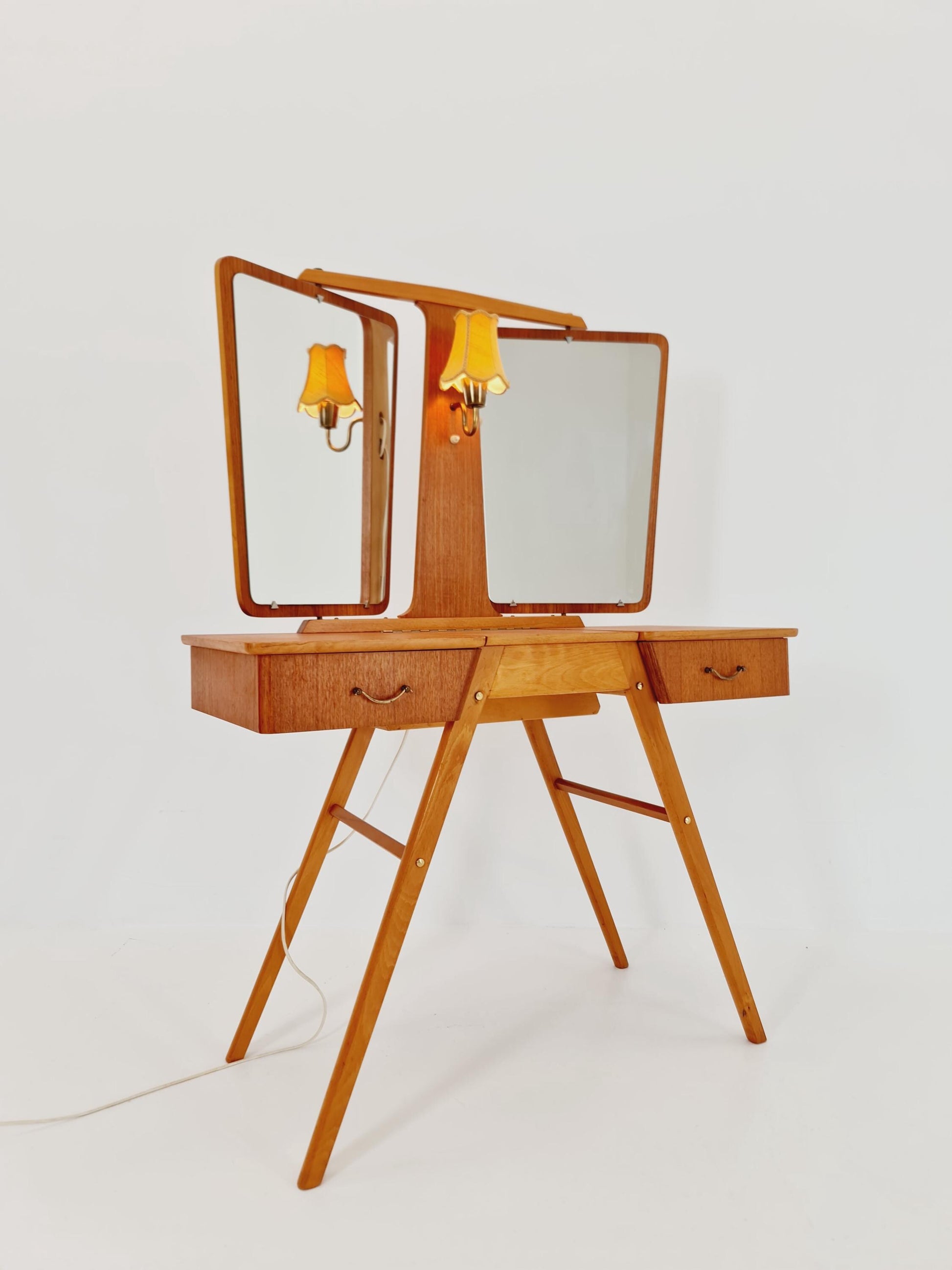 Mid Century Modern Danish Teak vanity table/ make up table by Svante Skogh, 1960s