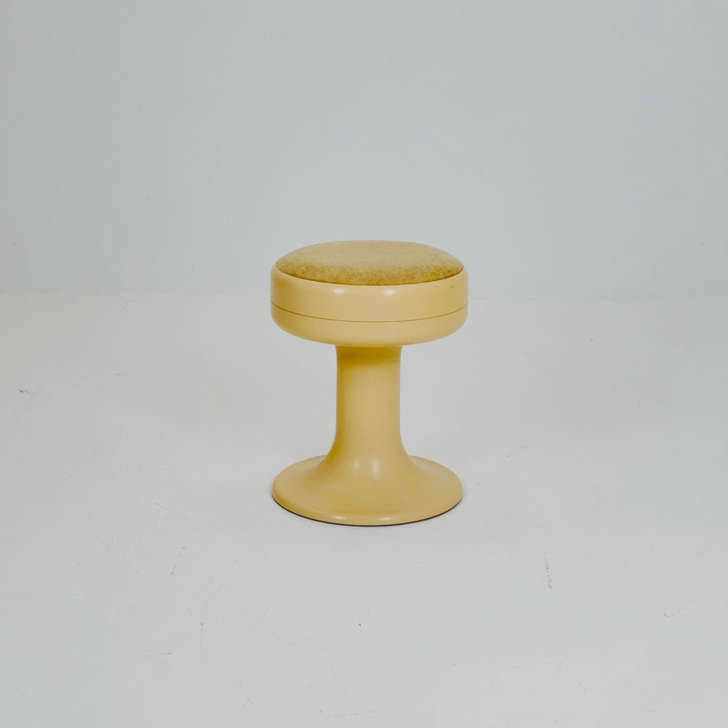 Mid century stool by Isoklepa - space age stool - Tulip Stool - Vintage Upholstered Plastic Stool - Germany, 1970s