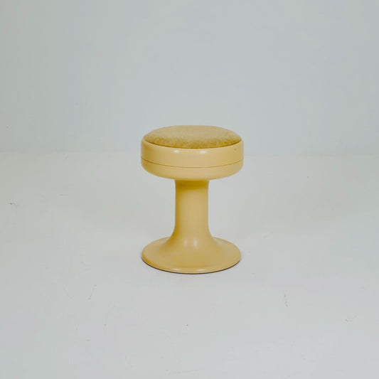 Mid century stool by Isoklepa - space age stool - Tulip Stool - Vintage Upholstered Plastic Stool - Germany, 1970s