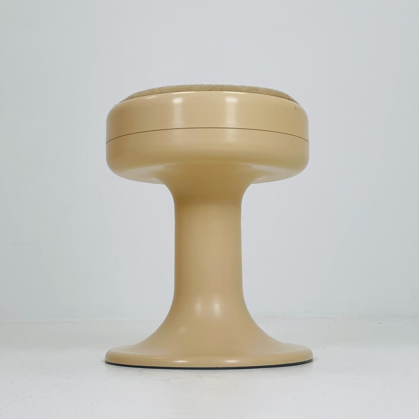 Mid century stool by Isoklepa - space age stool - Tulip Stool - Vintage Upholstered Plastic Stool - Germany, 1970s