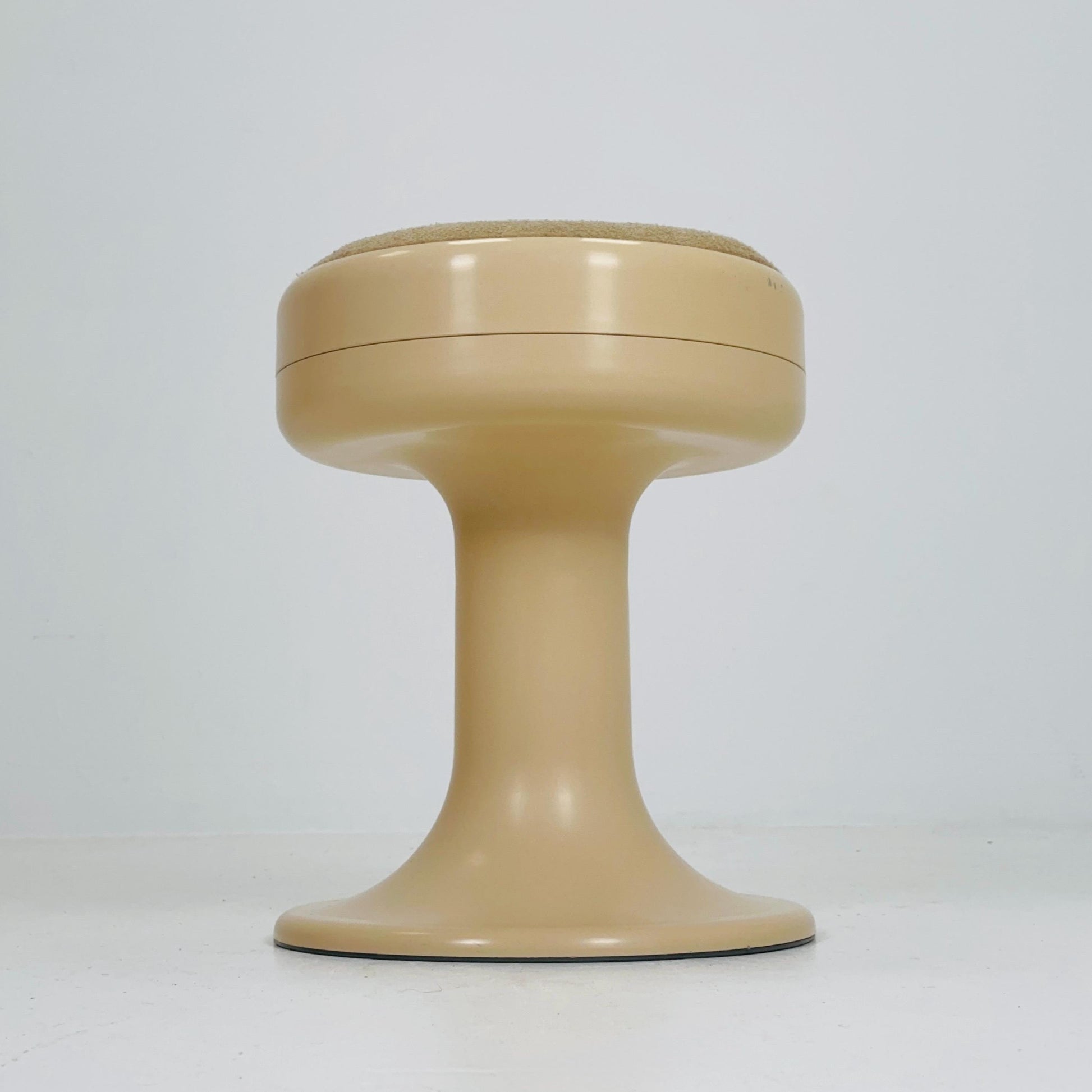 Mid century stool by Isoklepa - space age stool - Tulip Stool - Vintage Upholstered Plastic Stool - Germany, 1970s